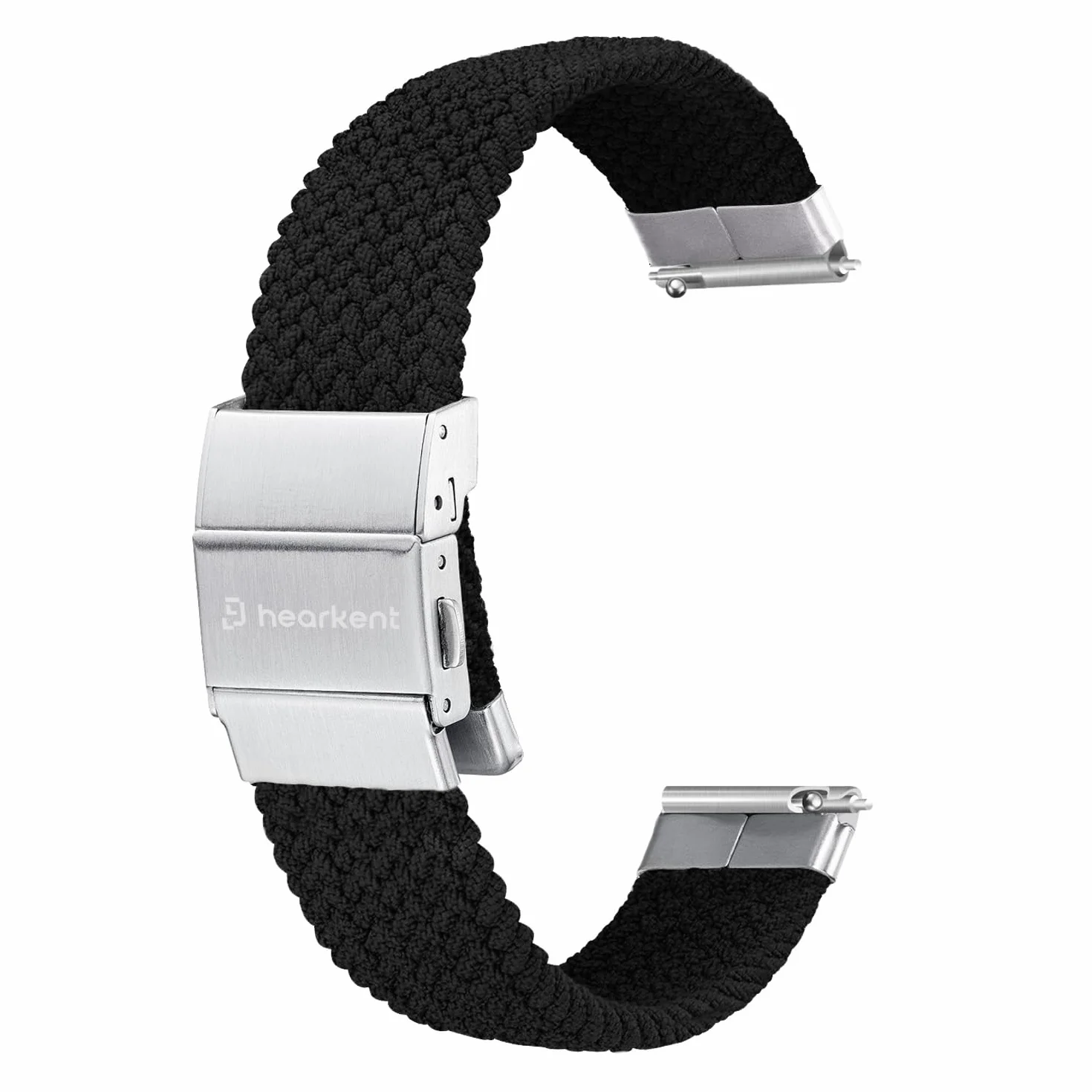 Hearkent Bracelet en Nylon élastique 18/20 mm Style Sport Unisexe Ajustable pour Montres