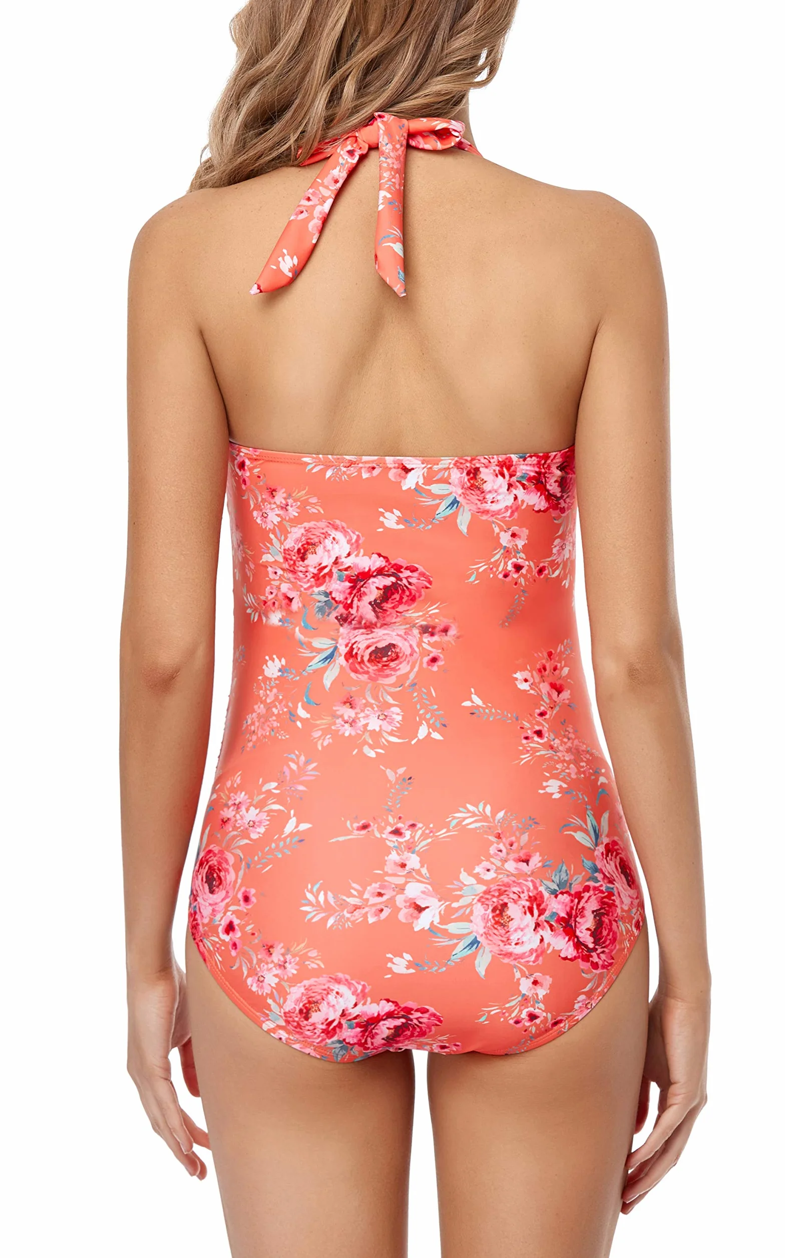Maillot de Bain Maternité Une Pièce Halter Floral EastElegant