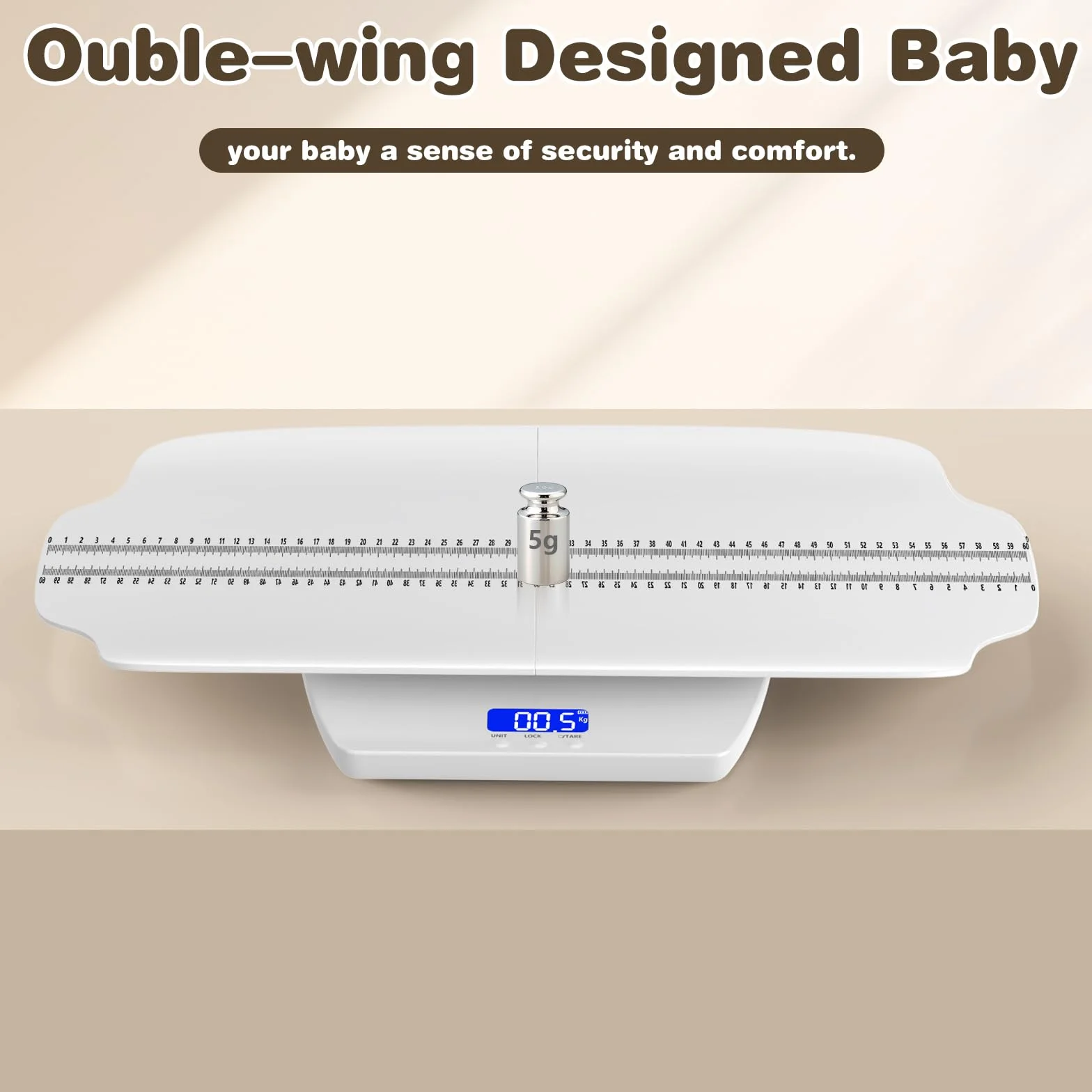 Pèse-bébé avec Plateau Amovible 100 kg Balance Bébé Électrique écran LCD 3 modes de Pesée kg/oz/lb pour Chien Chat