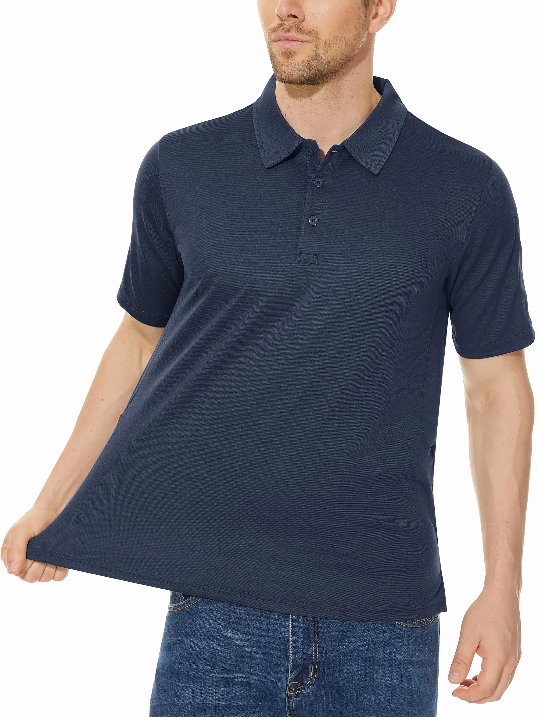 KEFITEVD Polo Homme T-Shirt Golf Séchage Rapide Manches Courtes Été Léger
