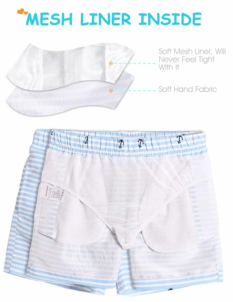 Maamgic Maillot de Bain Enfant Garçon Short de Bain Séchage Rapide avec Doublure Confortable 3 Poches