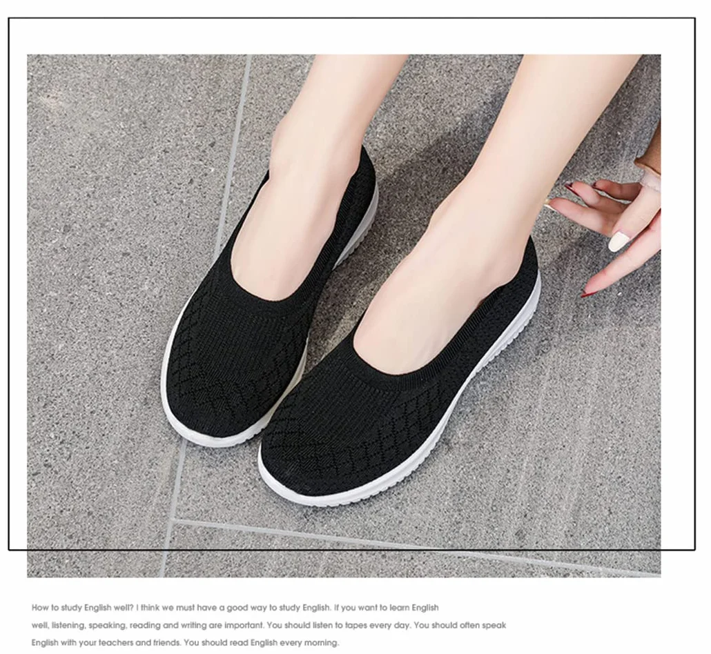 Femmes Chaussures de Marche sans Lacets Semelle Souple Confortable Fitness Sneakers