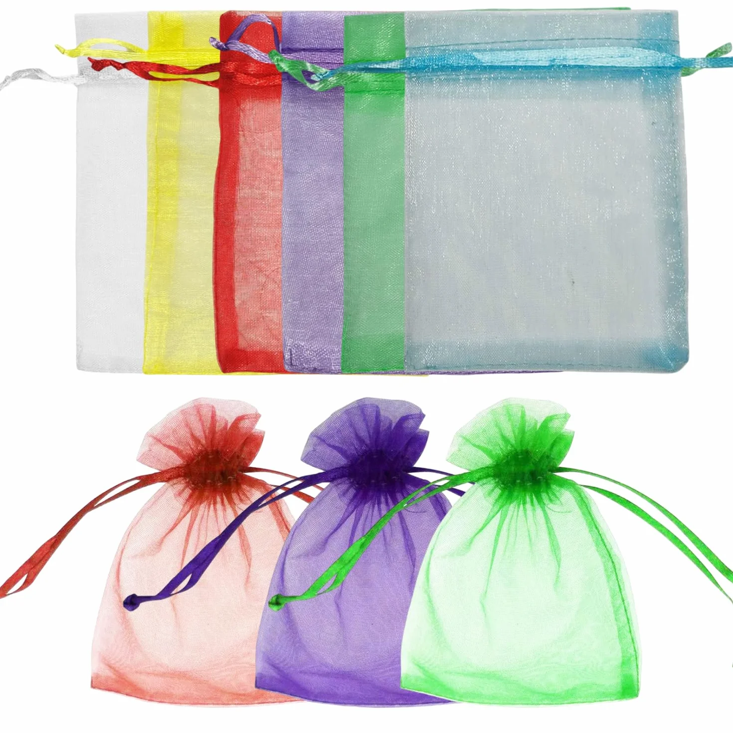 Lot De 60 Sachets En Organza 7 X 9 Cm Pochette Cadeau Mariage Sachets De Lavande Faveur De Mariage Six Couleurs