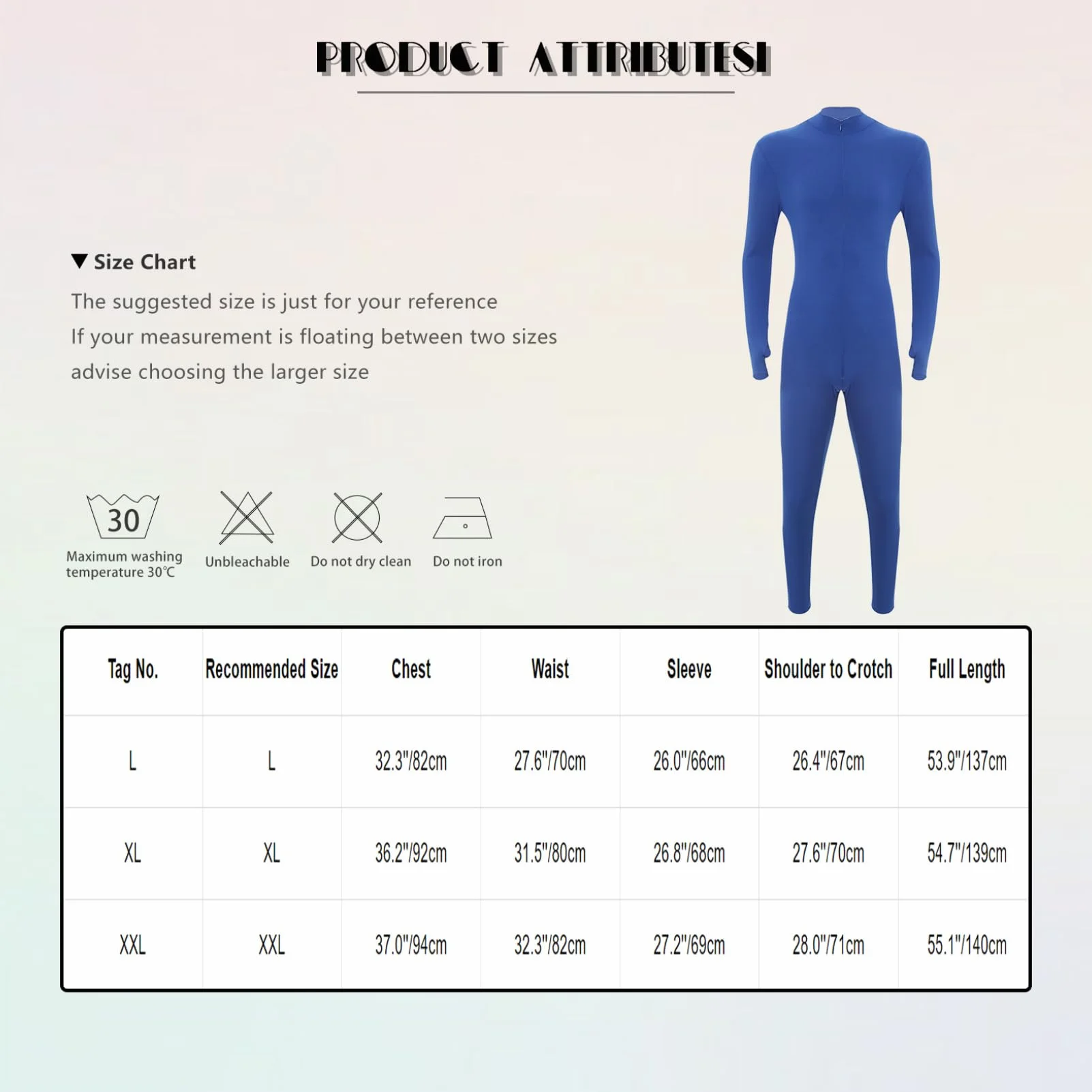 Oyolan Homme Justaucorps Danse Classique Manches Longues Body Sport