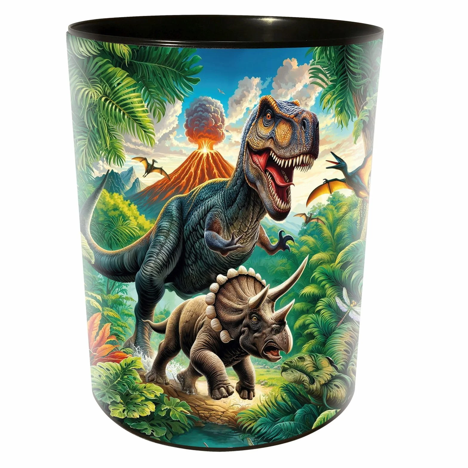 Goldbuch Vulcan Poubelle dinosaure Ø 25 cm 30 cm 12 l multicolore