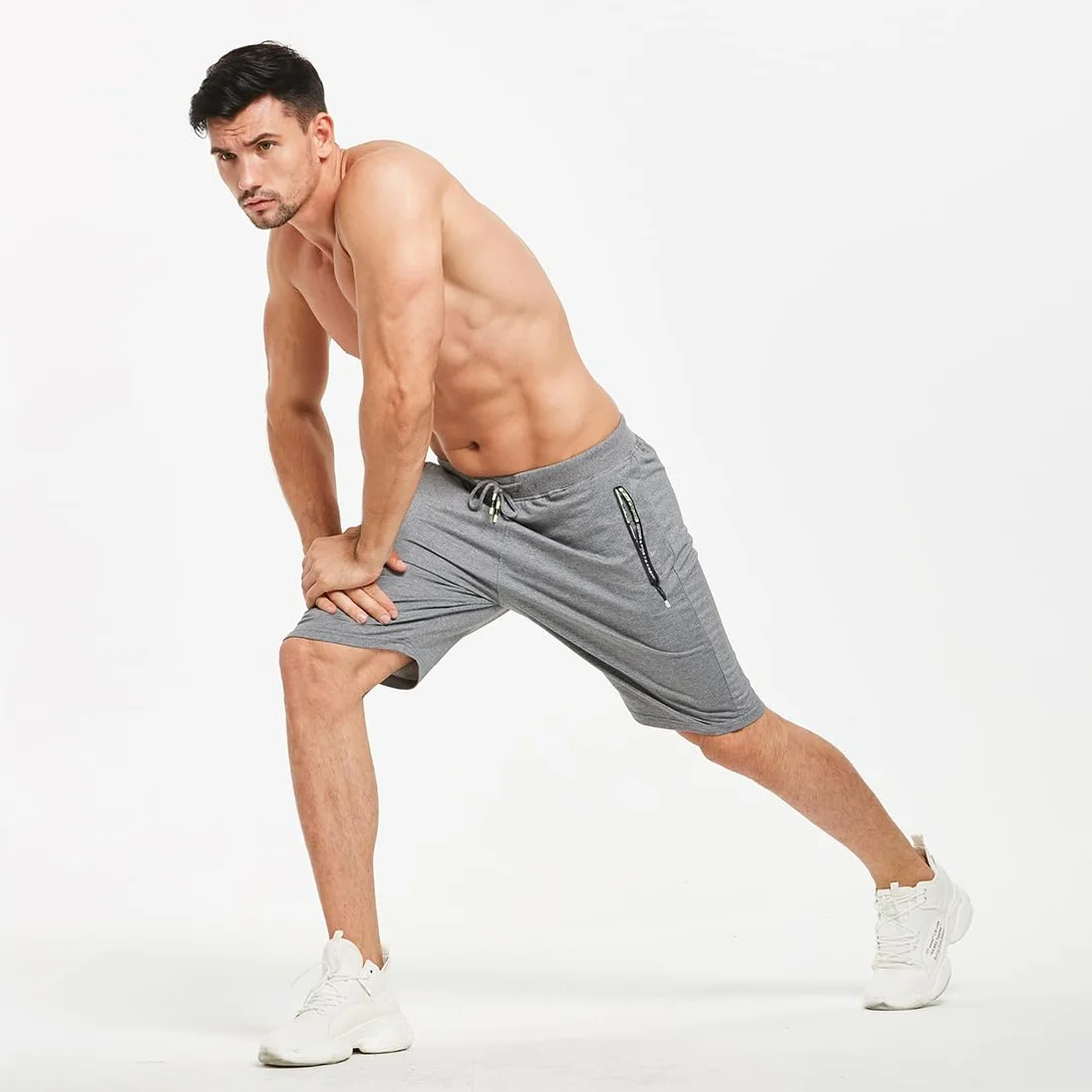 ZOXOZ Short Homme Coton Sport Poche Zippée