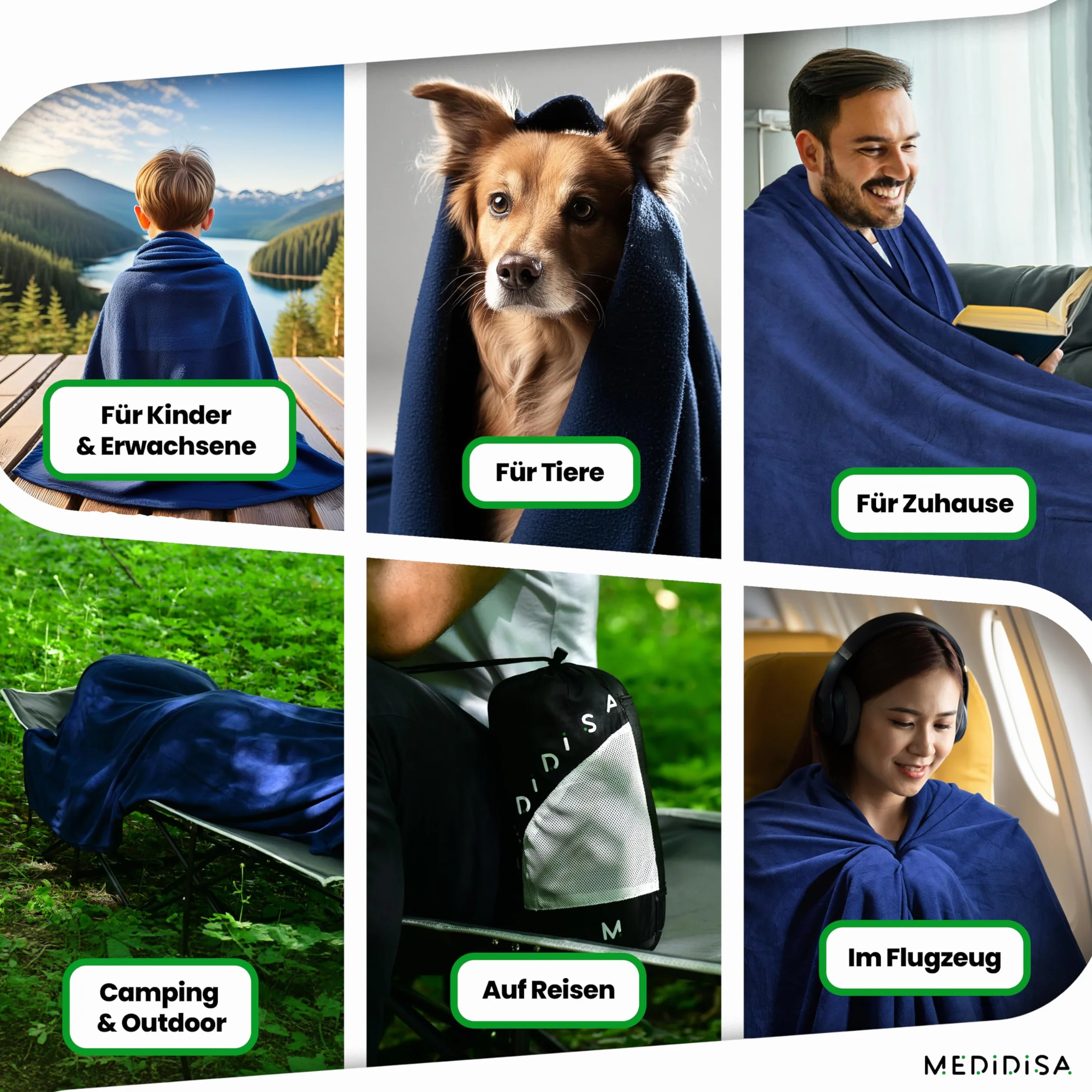 Couverture de voyage polaire 170 x 120 cm légère et chaude pour camping vol voiture