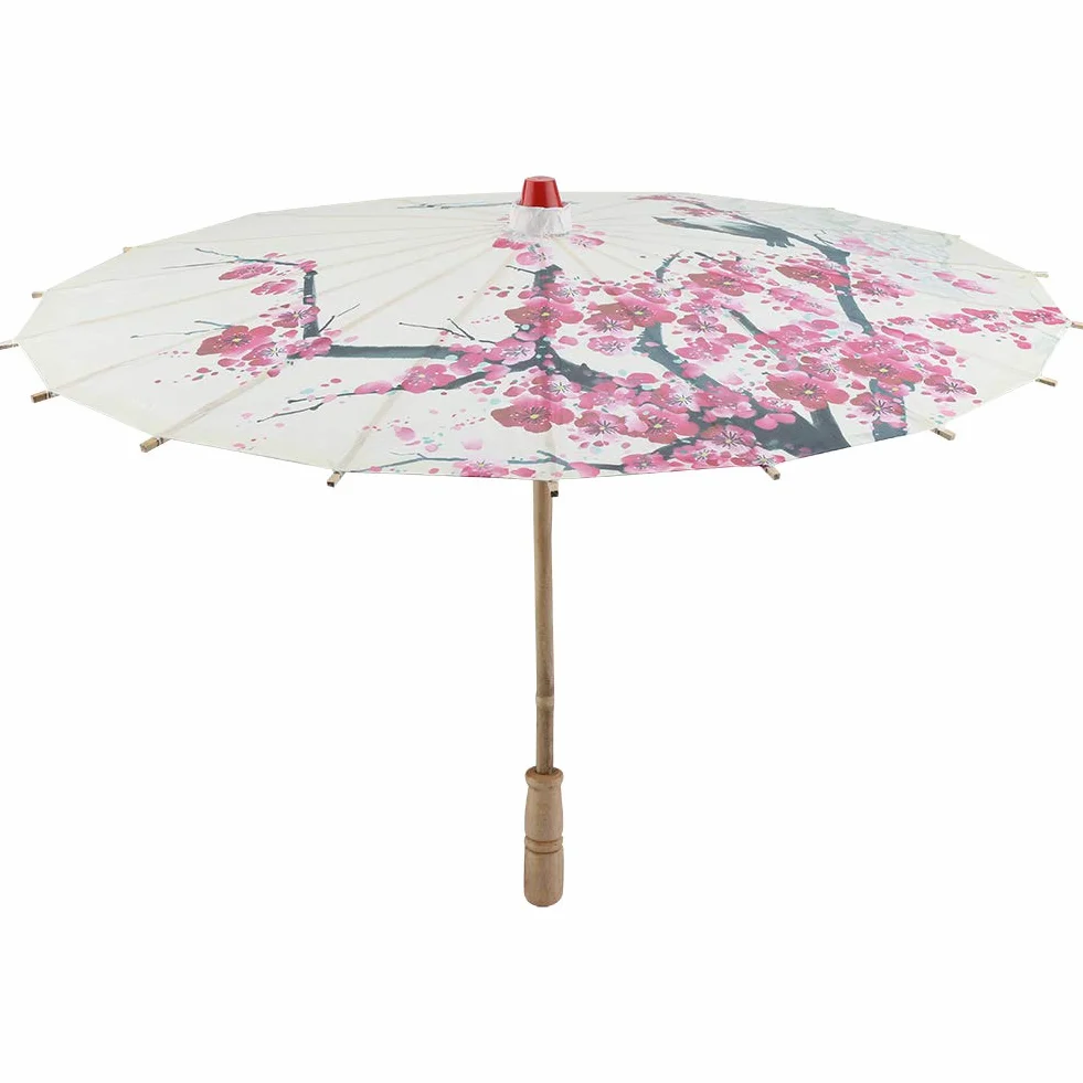 Parapluie Chinois Pliable Papier Huilé Imperméable Fleur de Prunier Art Classique