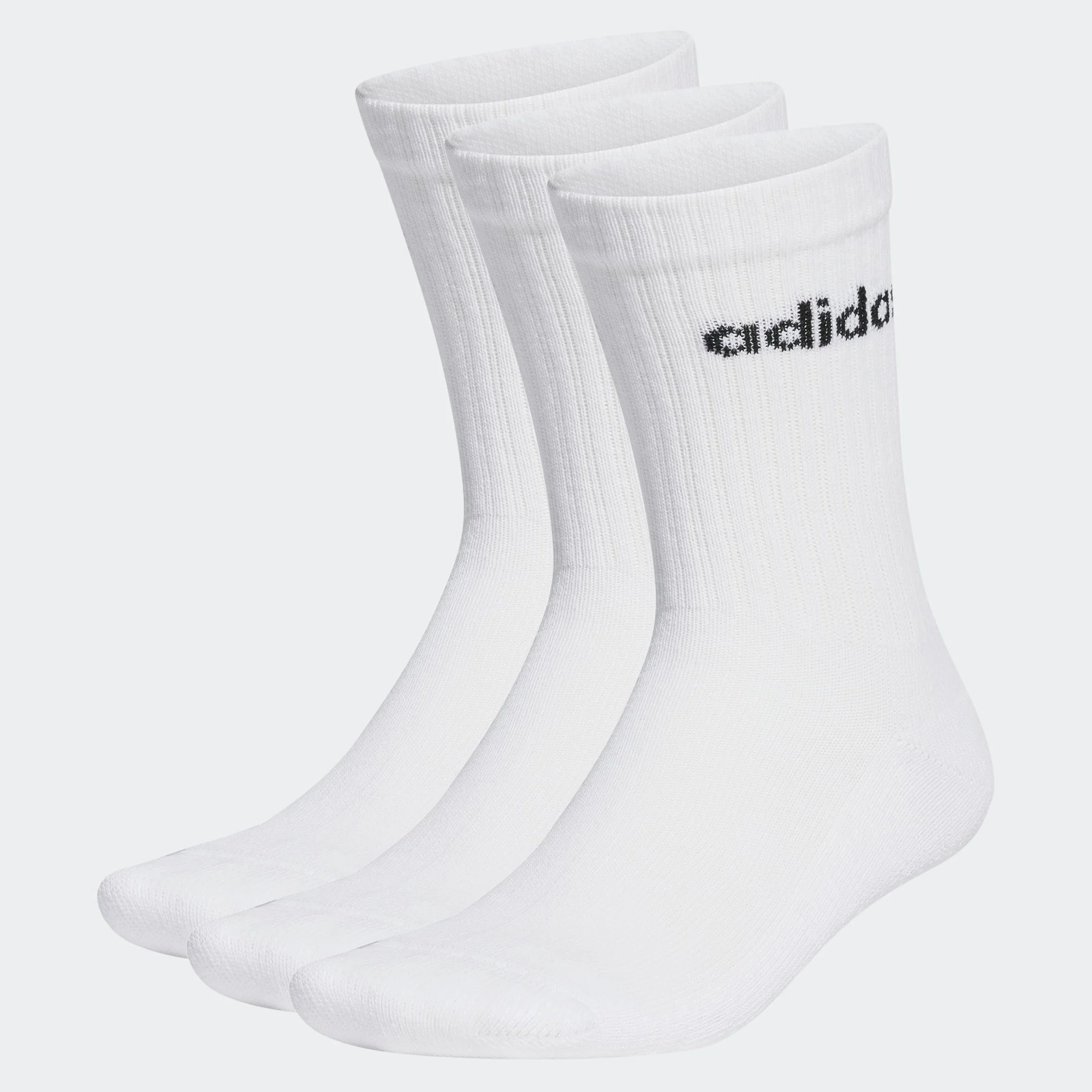 adidas Linear Crew Cushioned Socks 3 Pairs Mixte