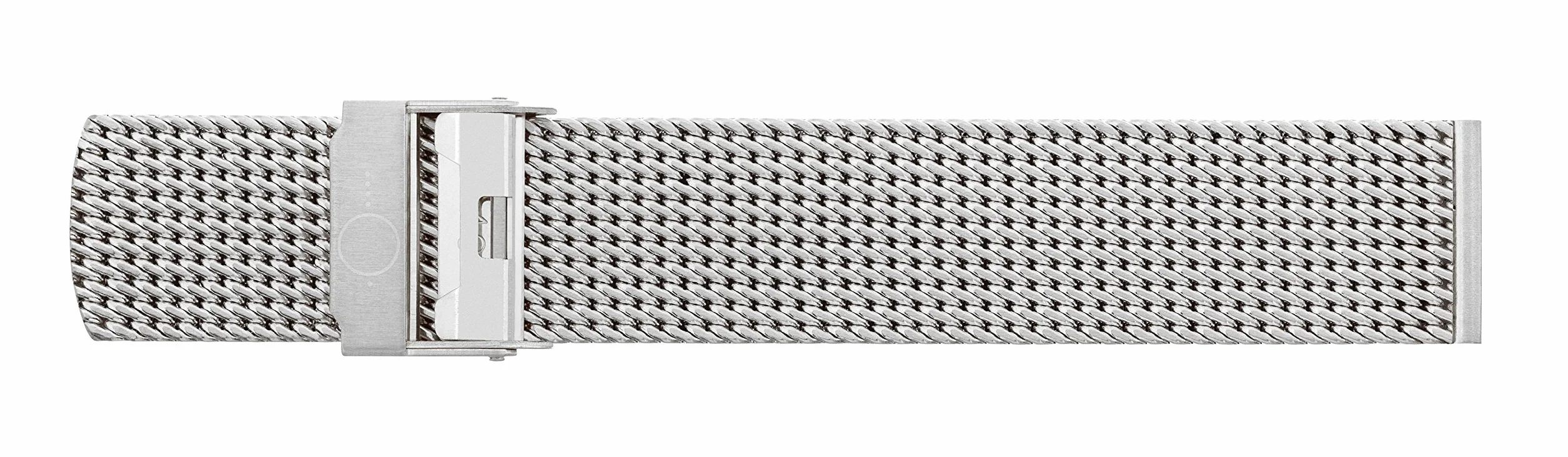Eichmüller Bracelet montre acier inoxydable Maille milanaise Plaqué or PVD argenté 20mm