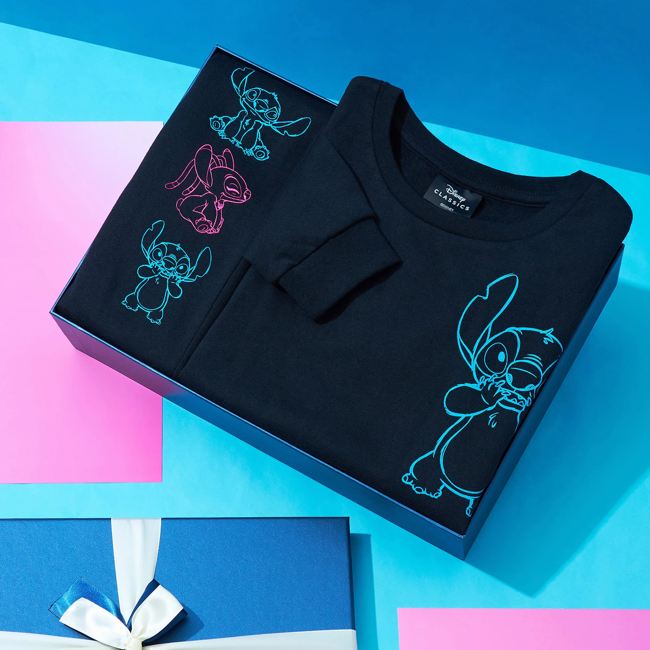 Disney Ensemble Jogging Enfant Fille Stitch 4-15 Ans Crop Top et Pantalon