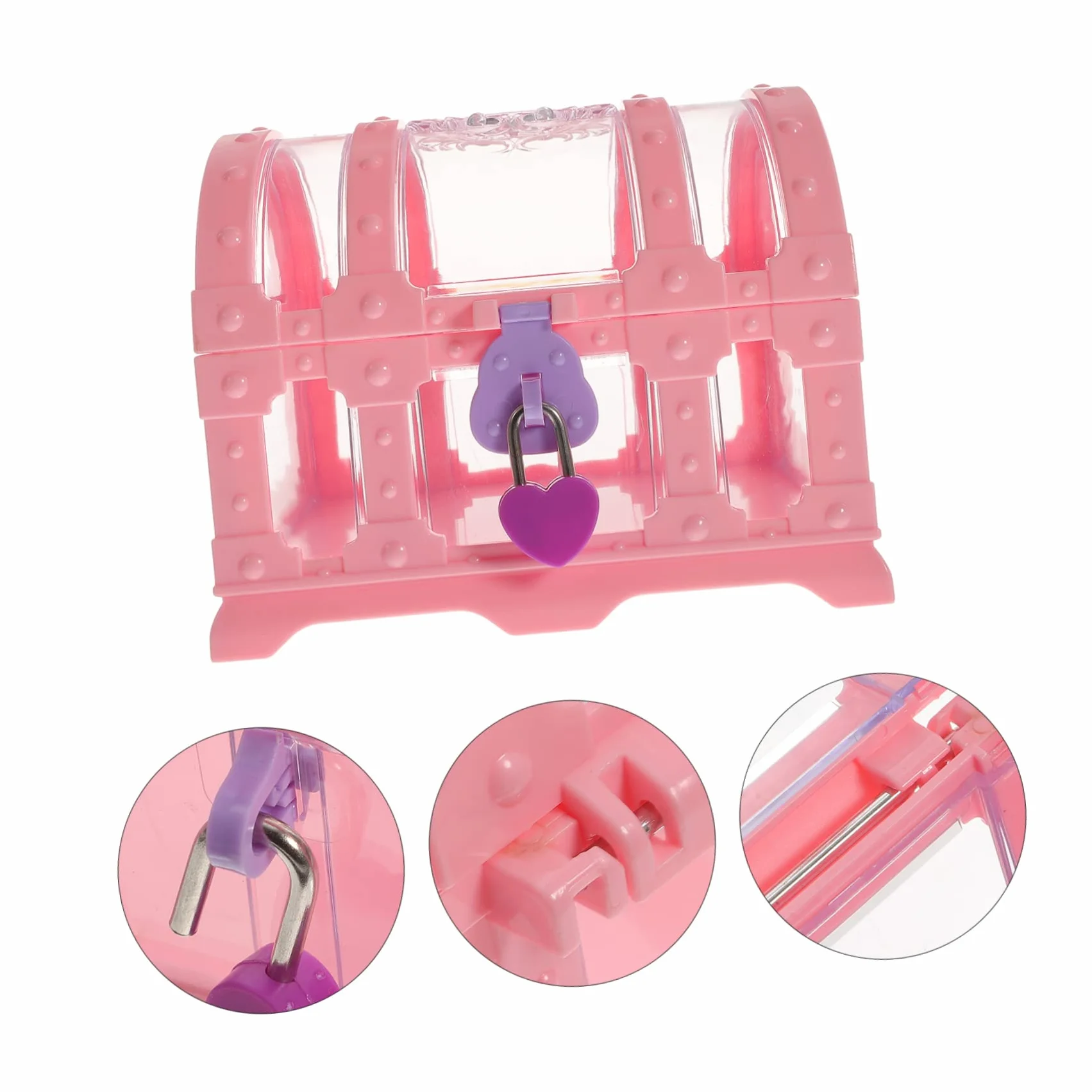 Coffre Trésor Pirate pour Enfants avec Serrure Boîte à Jouets et Bijoux Compacte 5.51 x 4.33 x 4.13 Pouces