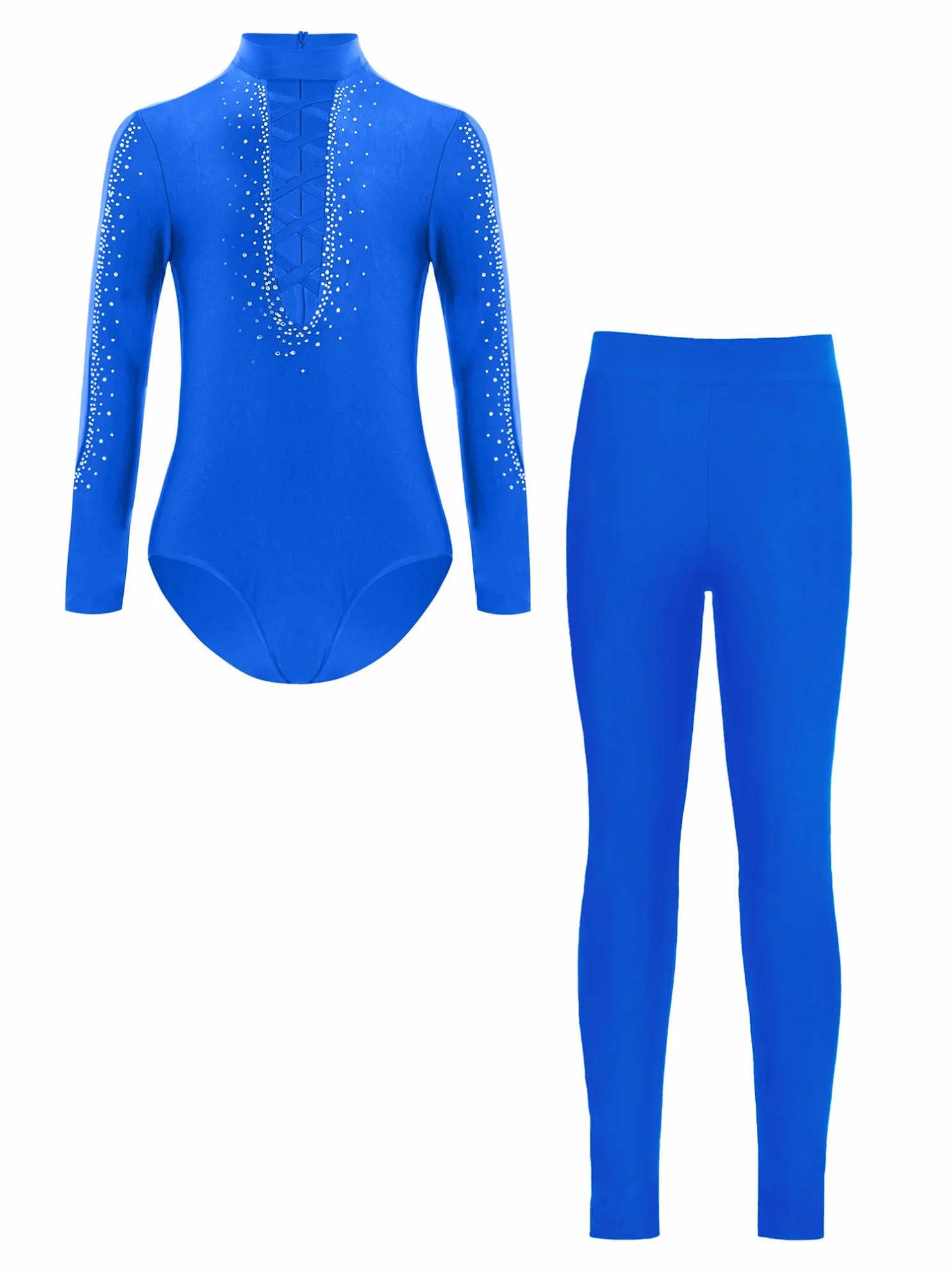 ranrann Enfant Ensemble Patinage Artistique Danse Justaucorps Legging Tenue