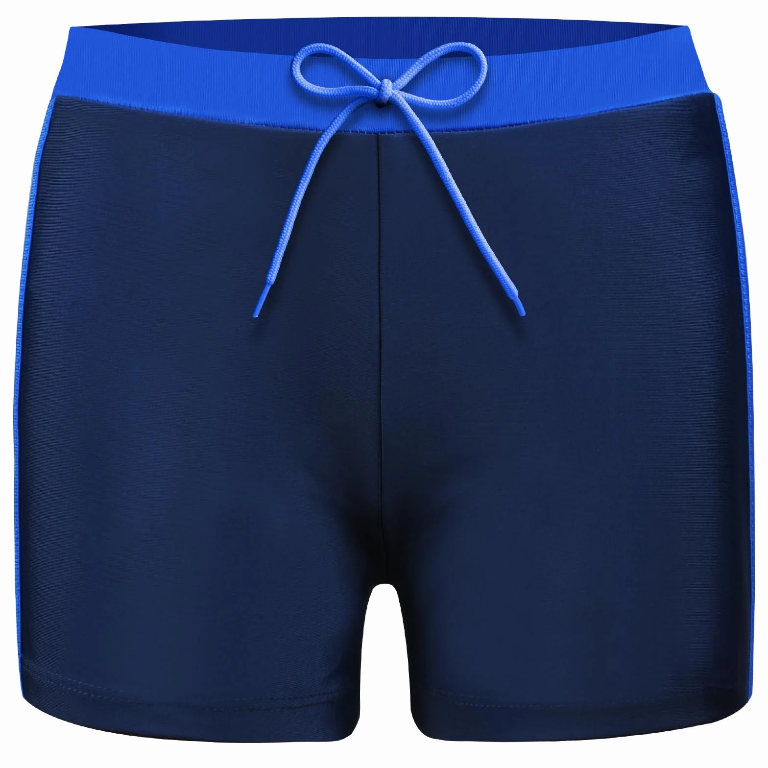 Boxer Shorts de Bain Vintage Garçon 128-164 cm, Noir & Marine, Séchage Rapide