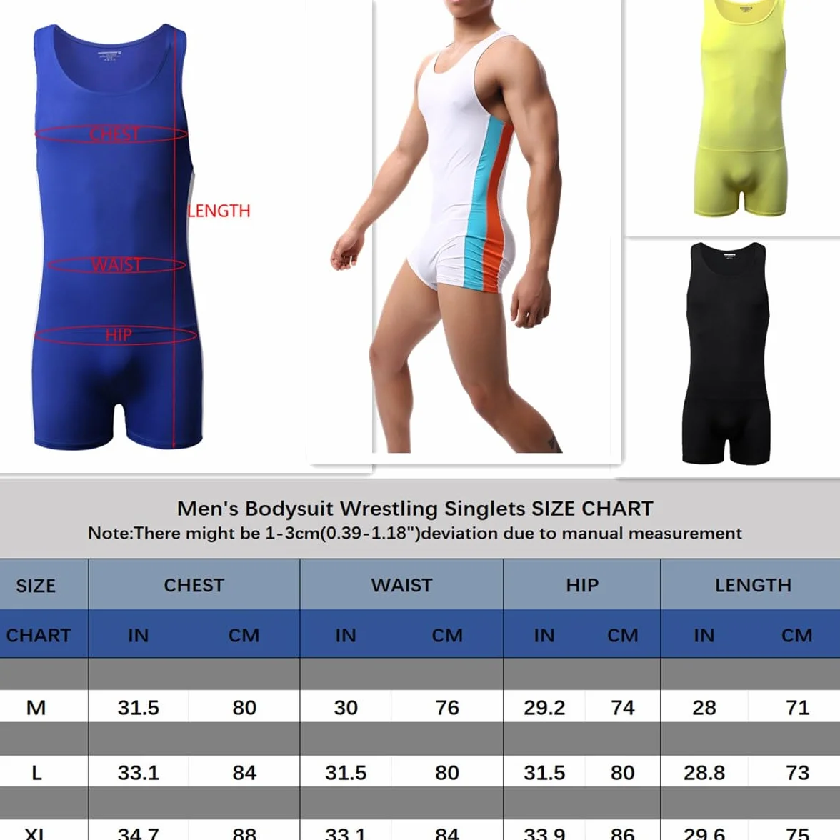 Hommes Lutte Singlet Maillot de Corps Vêtements de Sport Débardeur