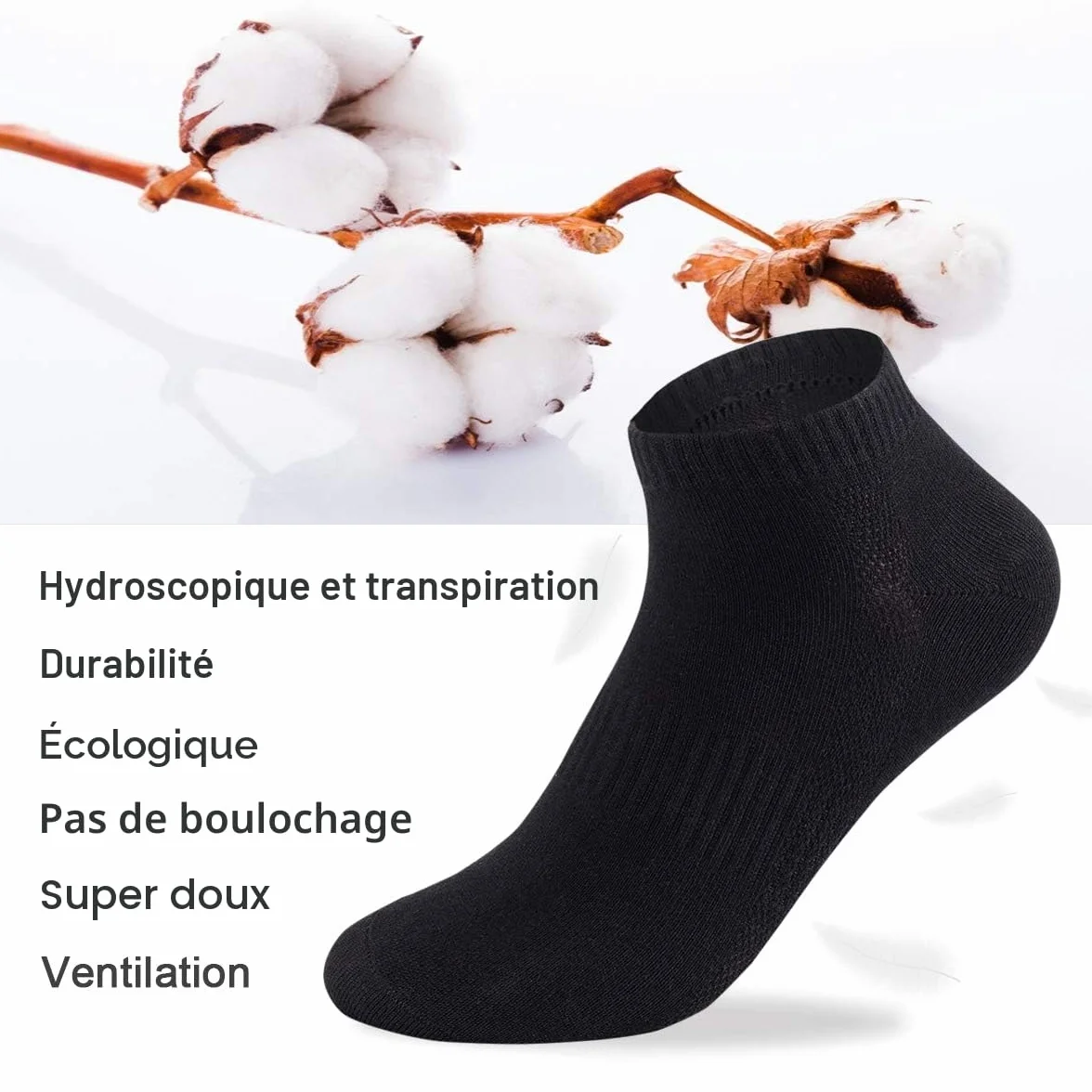 FALARY Chaussettes de Sport Coton 10 Paires Hommes Femme