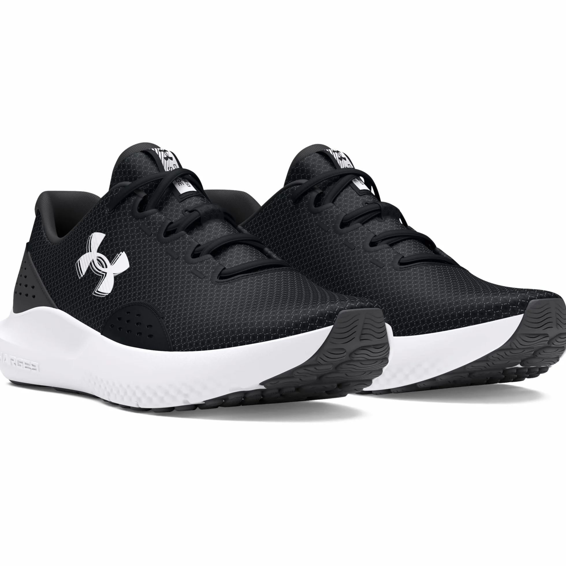 Under Armour UA Charged Surge 4 Chaussures de sport pour hommes, noir/gris anthracite/blanc