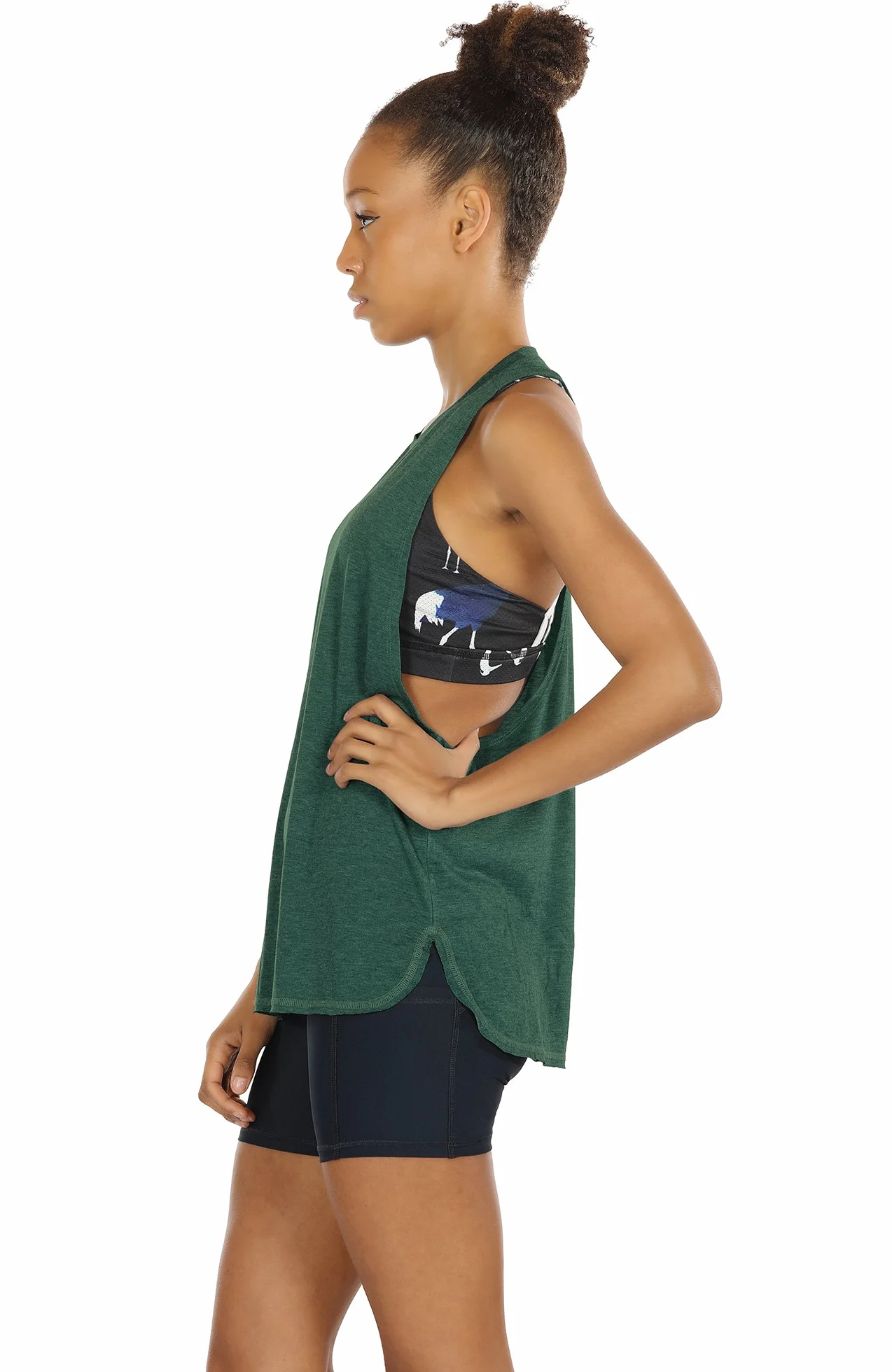 icyzone Femmes Débardeur Sport sans Manches Yoga Tank Tops Paquet de 3