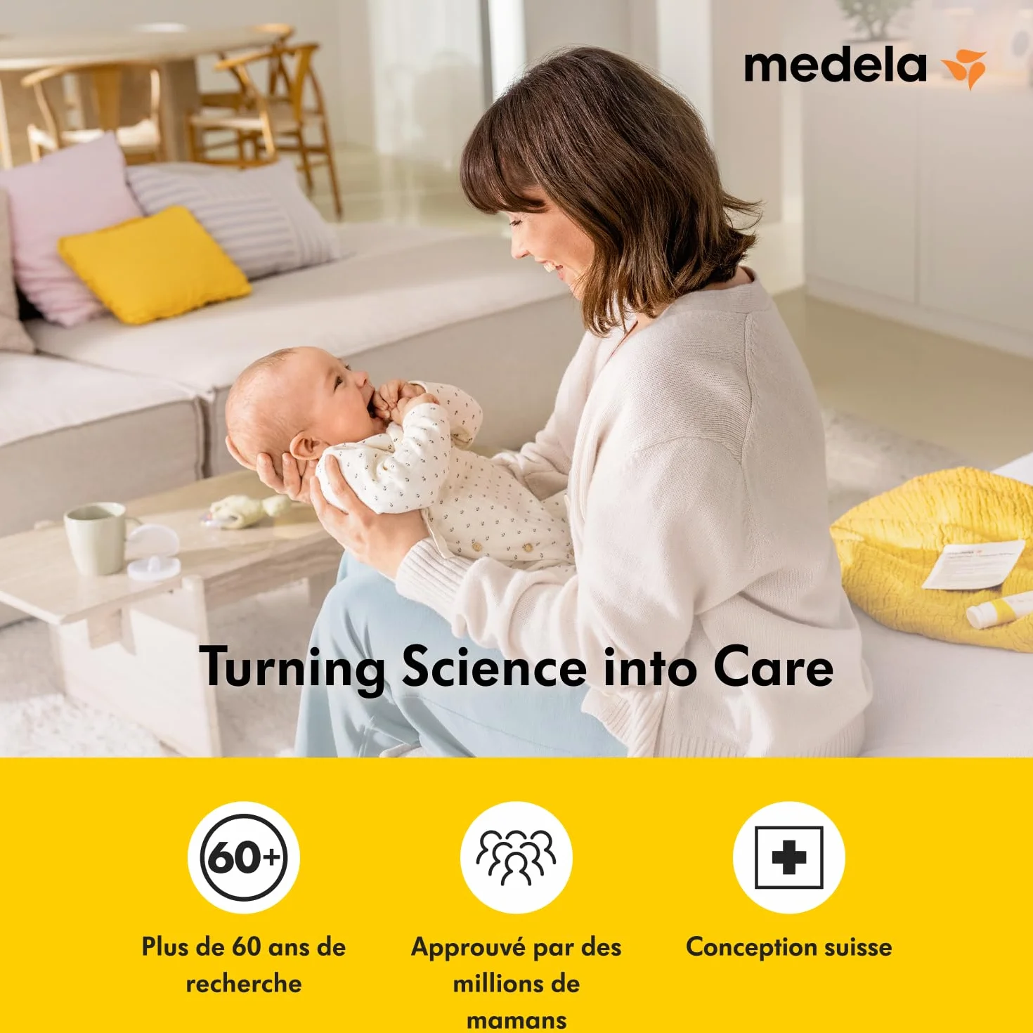 Medela soutien-gorge d'extraction Easy Expression mains libres avec matériau adaptatif stretch