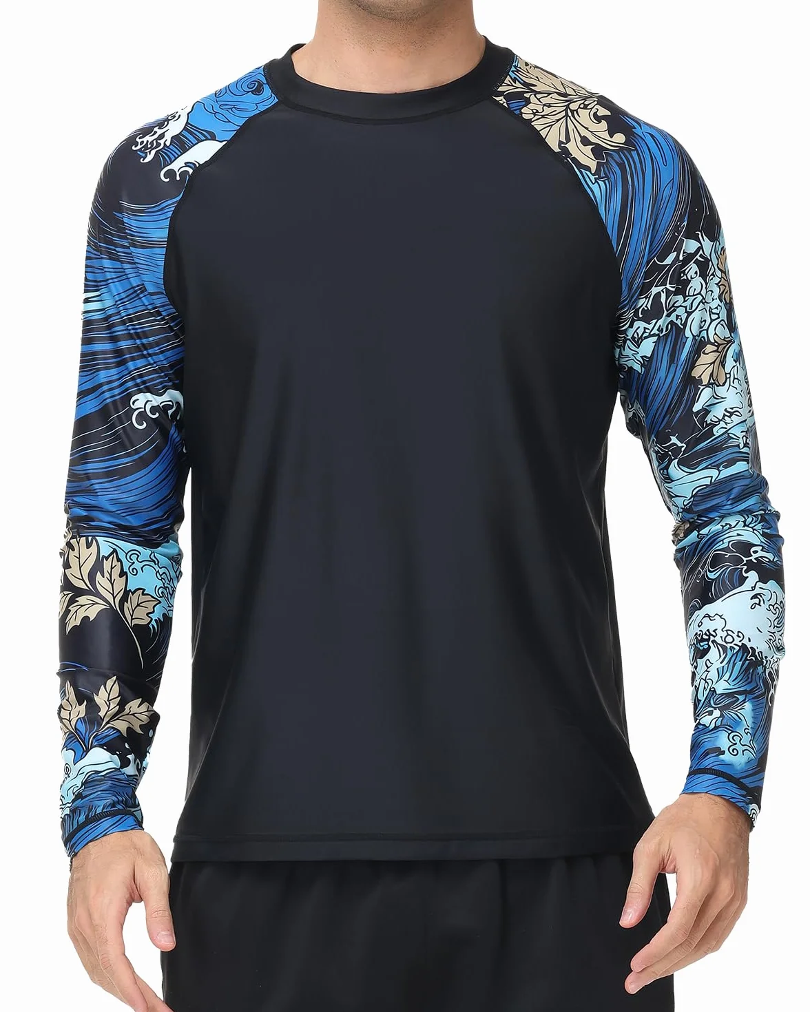 VAYAGER Hauts de Bain Homme Anti UV UPF 50+ Rashguard Manches Longues Séchage Rapide Protection UV