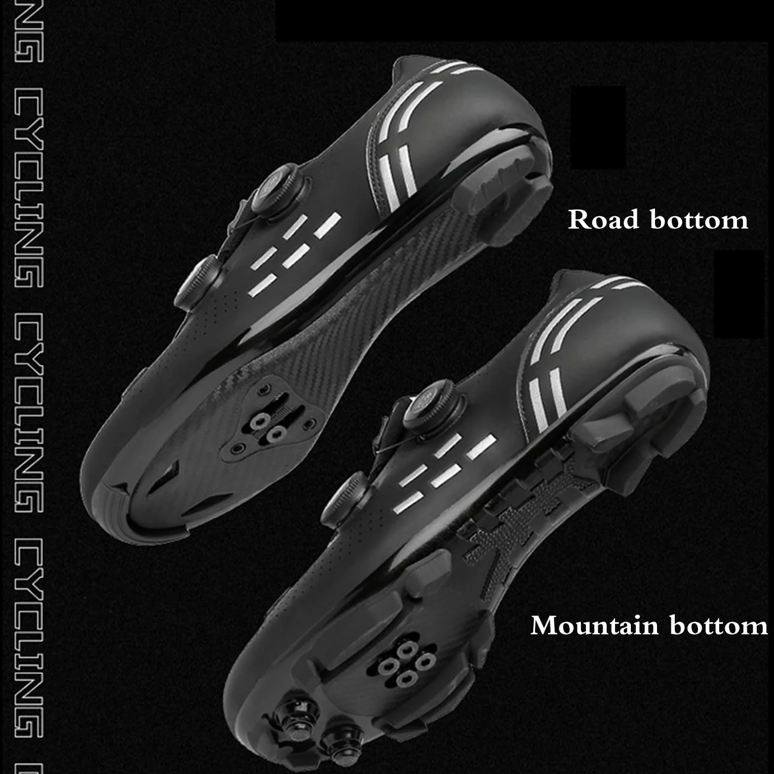 Chaussures de Cyclisme Femme, Semelle Dure, Vélo Route et Montagne