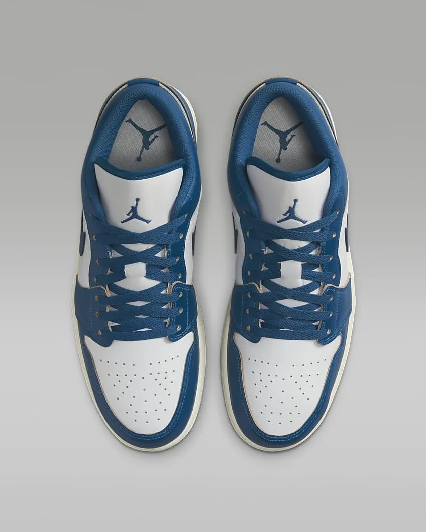 Air Jordan 1 Low SE Chaussures homme blanc bleu gris Sail Industrial Blue