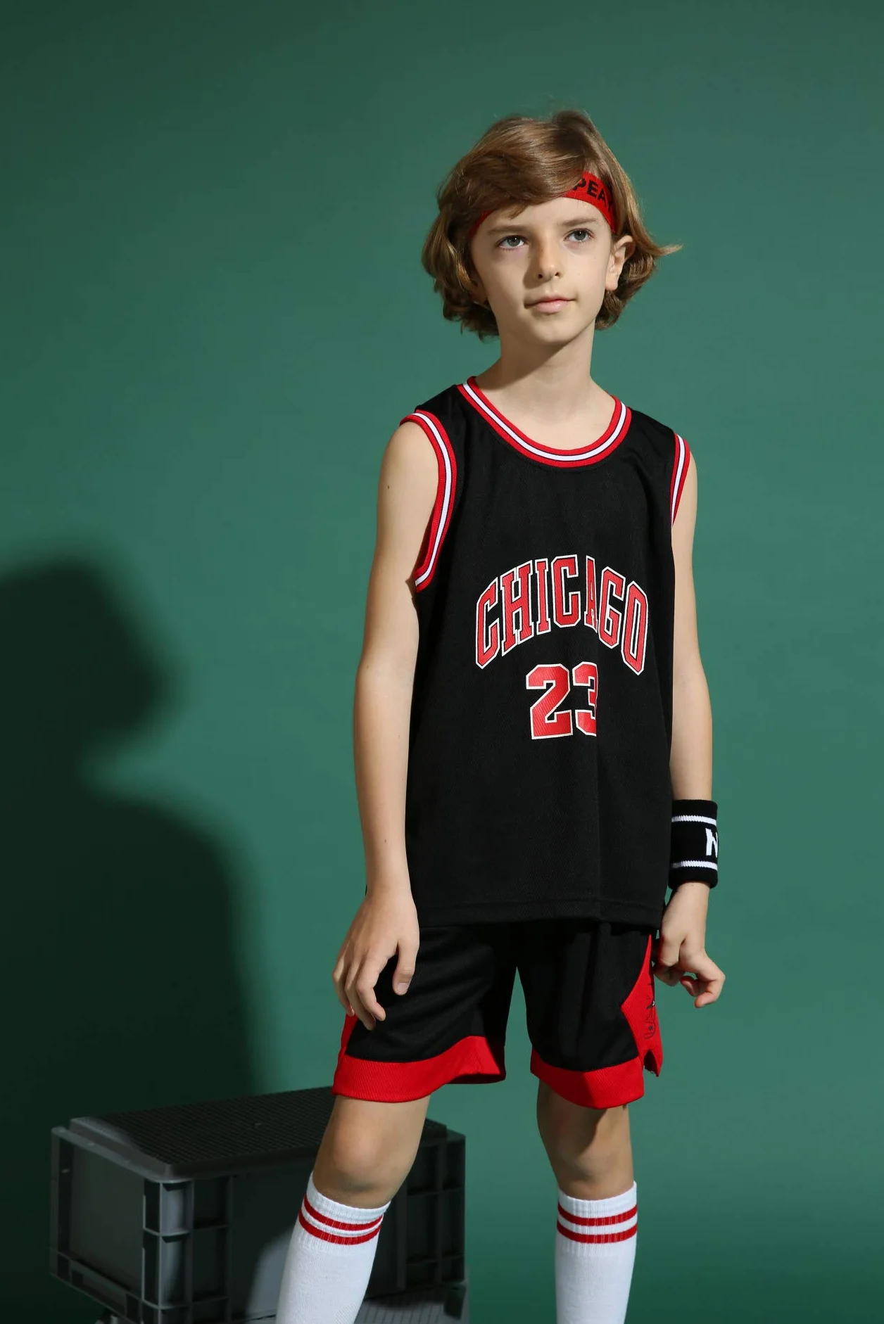 Maillots De Basketball Débardeur actif ensemble court garçons