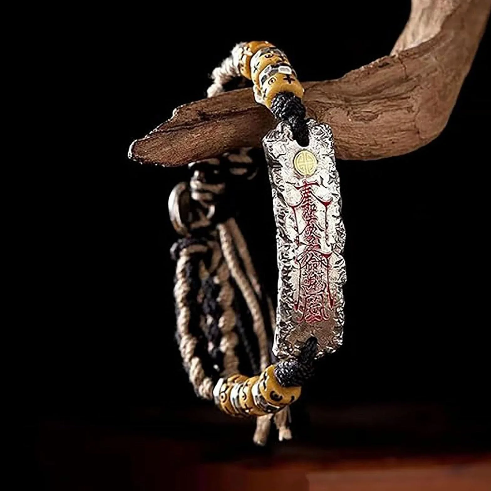 Bracelet de protection taoïste pendentif tressé Feng Shui chinois porte-bonheur prospérité