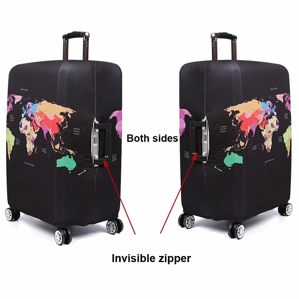Étiquette Bagage Élastique Housse de Valise Protecteur pour 18-32 Pouce Map M