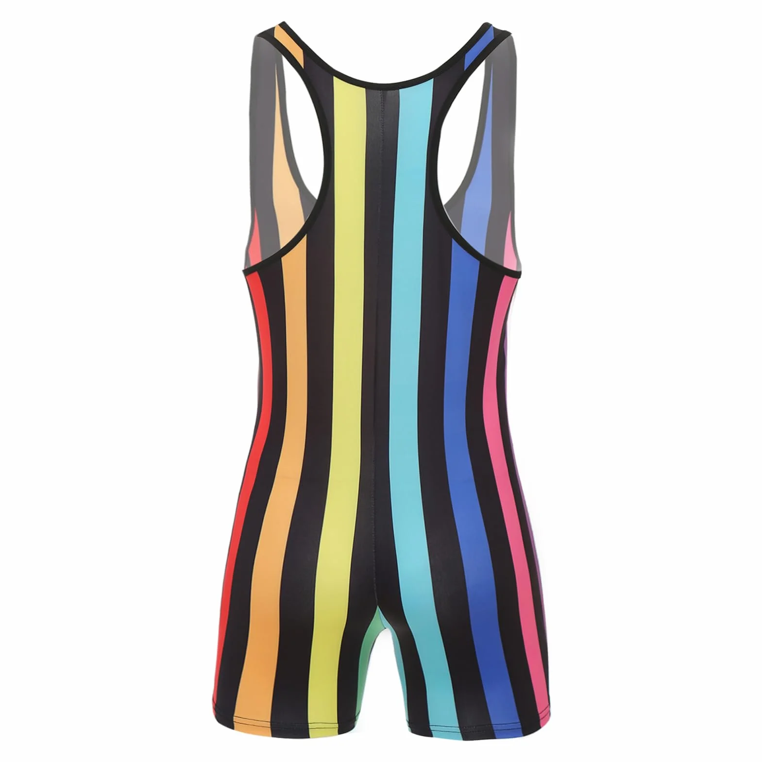 IEFIEL Homme Rayé Singlet Body Justaucorps Fitness Haltérophilie Combinaison Athlétique M-XXL