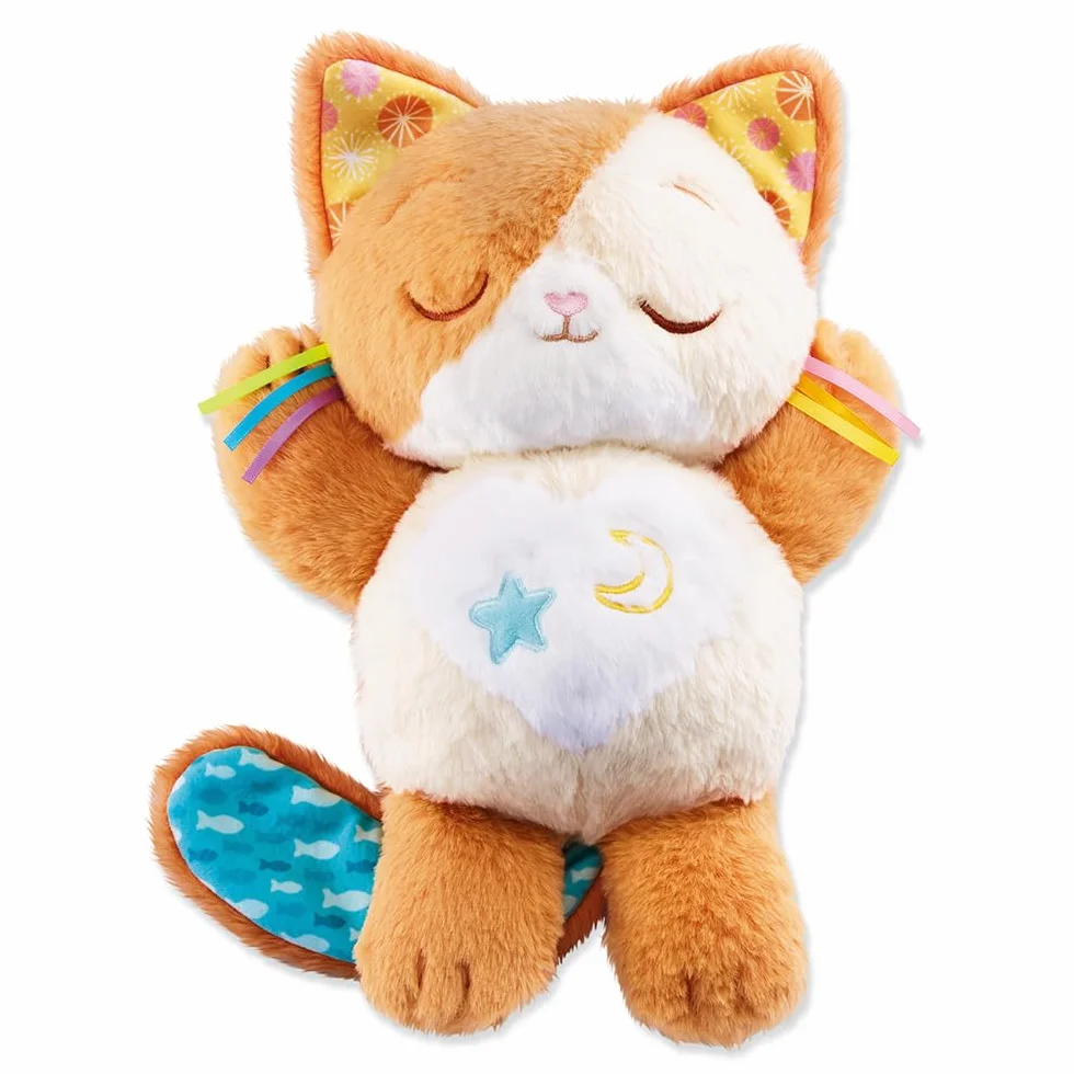 VTech Mon Chaton Douce Nuit Peluche Chat Qui Respire Veilleuse Bébé Musicale Lumineuse Berceuses Ronronnements Bruits Blancs Sons Nature Cadeau Naissance