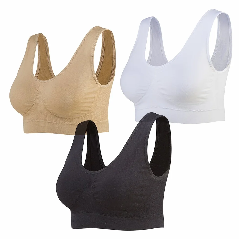 Lemef Soutiens-Gorge Sport Yoga sans Couture avec Coussinets Amovibles pour Femmes