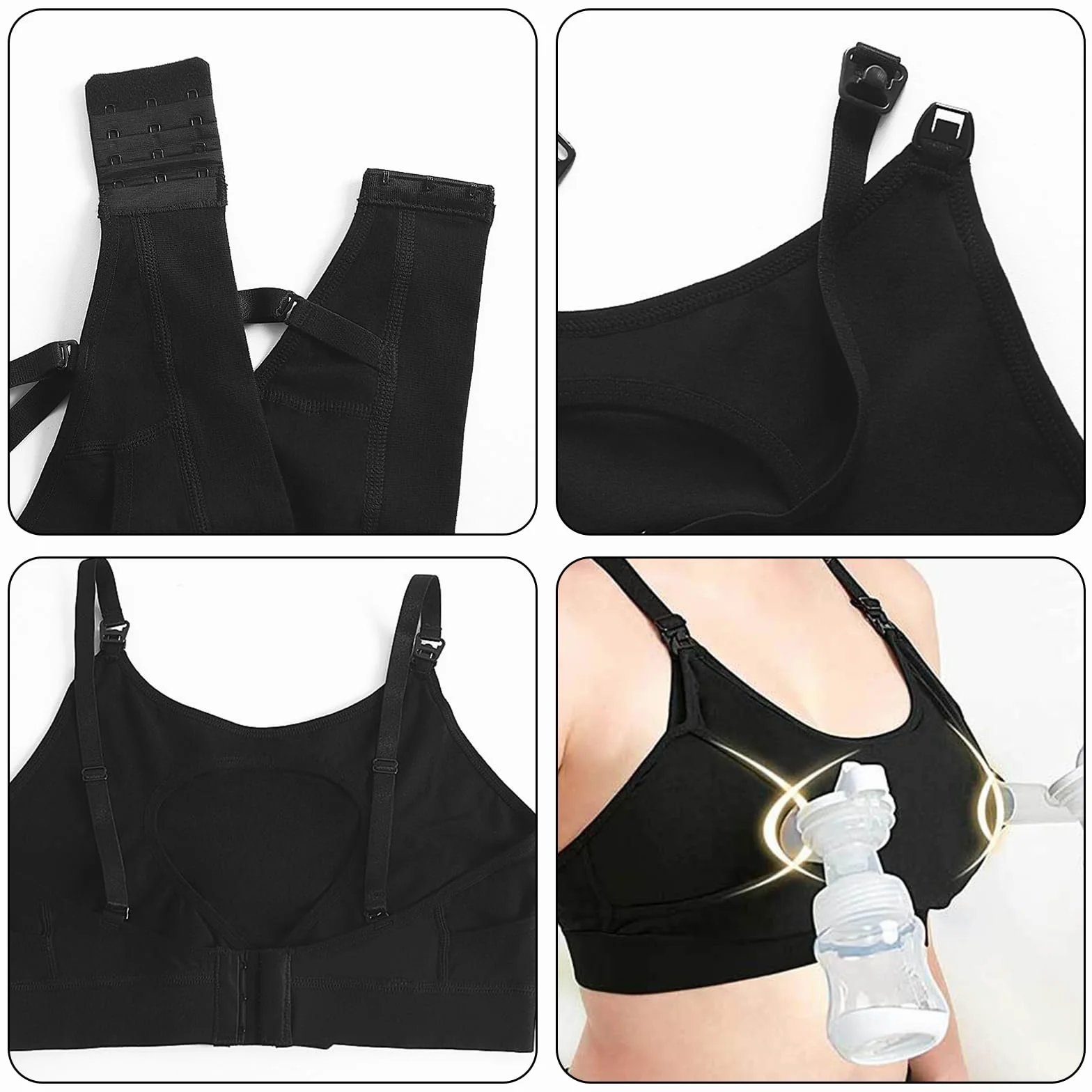 Soutien Gorge Allaitement sans Couture Ajustable avec Boucle d'extension pour Confort