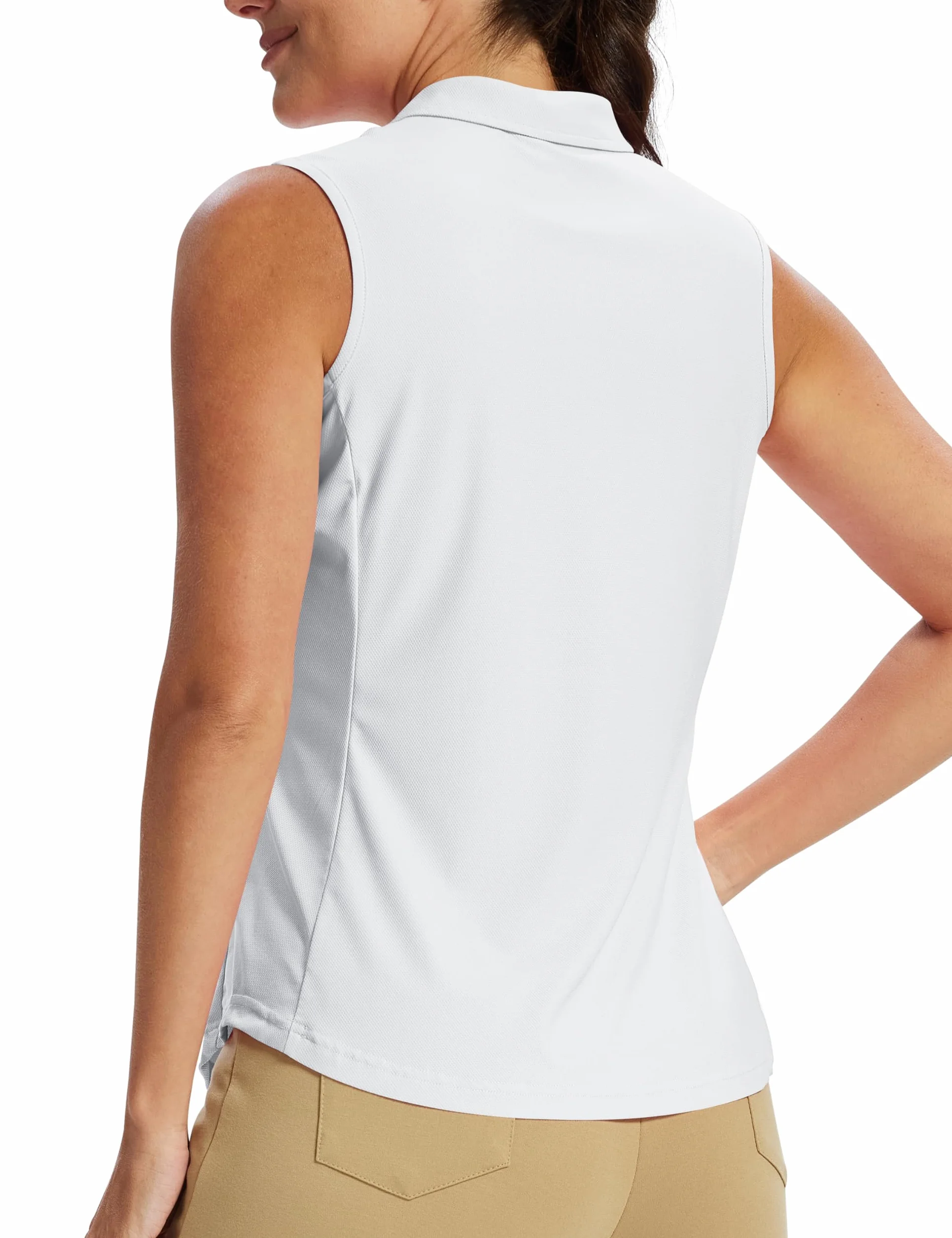 MoFiz Débardeur Sport Femme sans Manches Respirant Golf Tennis Tops 1/4 Zipper