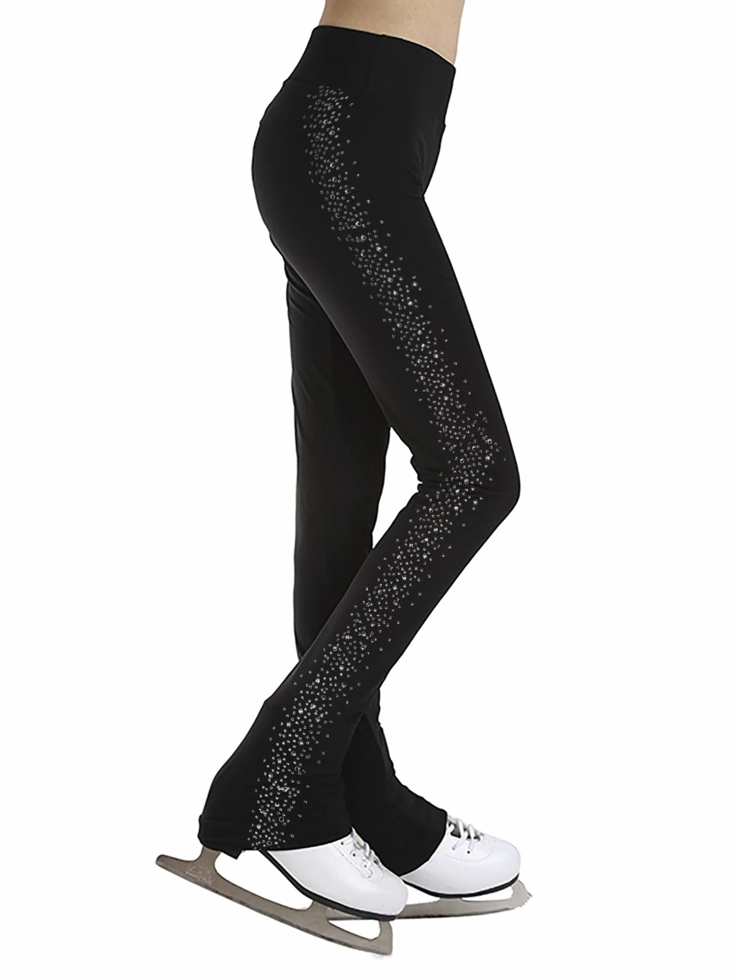 Pantalon Patinage Artistique Brillant Strass Fille 5-16 Ans