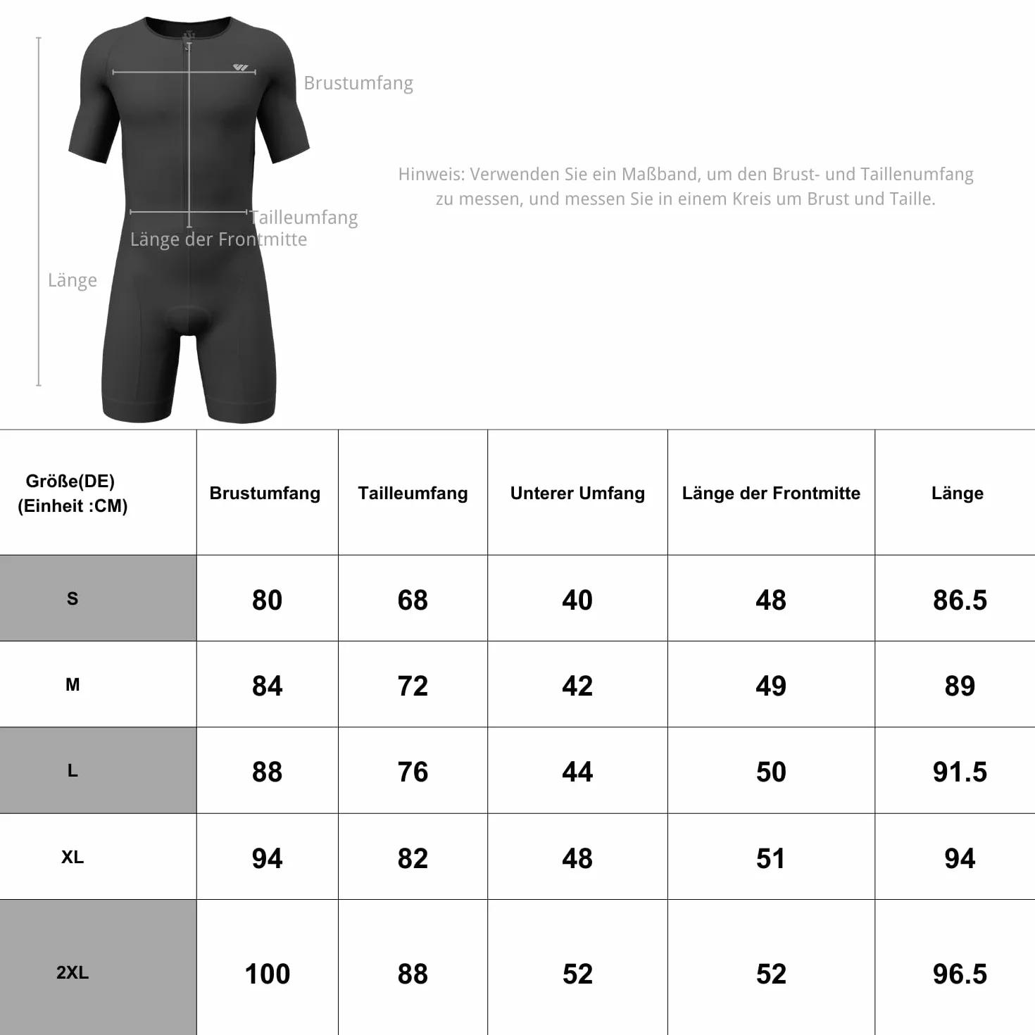 Wulibike Combinaison de triathlon homme