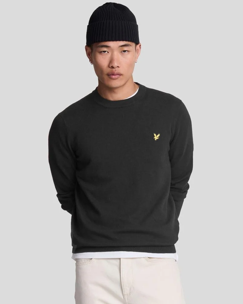 Lyle & Scott Pull de Golf en Coton mérinos col Rond pour Homme