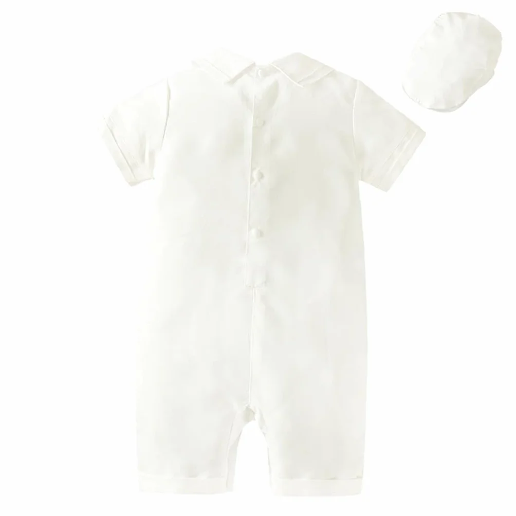 Lito Angels Tenue de Bapteme Bebe Grenouillère Baptismale Béret Nouveau-Nés 6-24 Mois