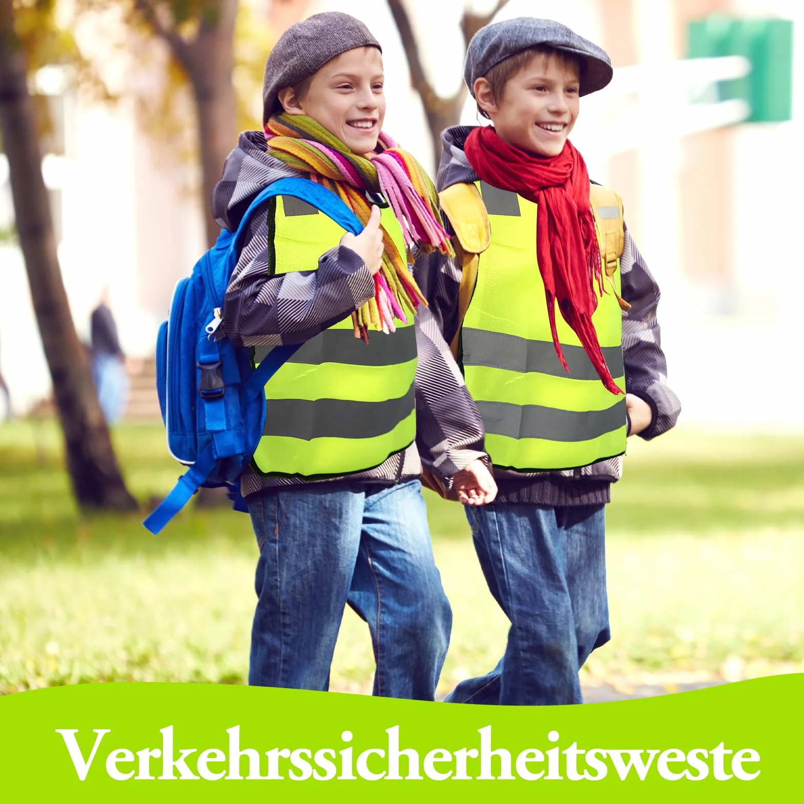 Gilets de sécurité réfléchissants pour enfants lot de 2 avec bracelets