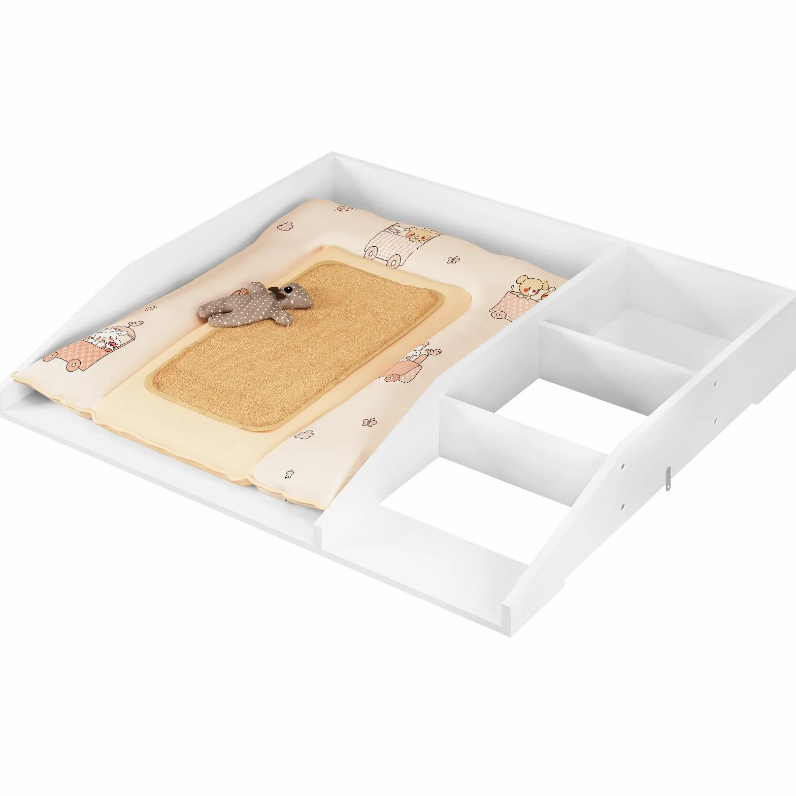 WOLTU Plan à langer amovible MDF 80x74,5x13,5 cm Blanc