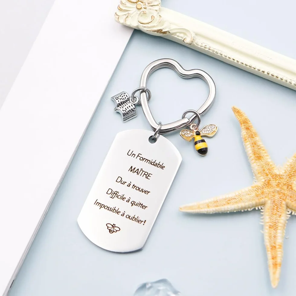 Porte Clef Merci Cadeau Maitresse D'école Professeur Atsem Aesh