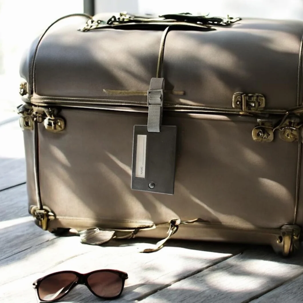 Lot de 2 Étiquettes à Bagages avec Cache d'Adresse – Tag Valise en Plastique Durable