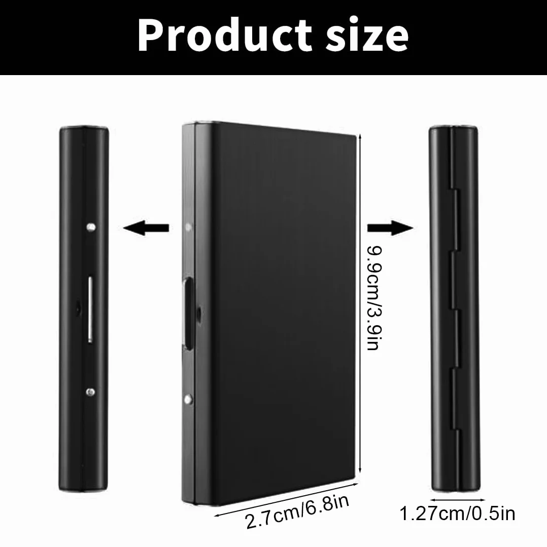 Porte-Cartes RFID Métal 10 Compartiments Protection RFID NFC Étui Carte Bancaire Homme Femme