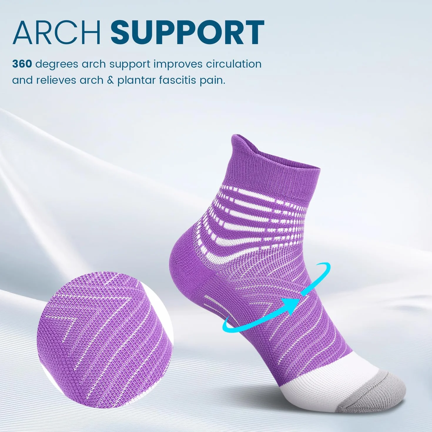 Bas de Contention Femme Chaussettes de Compression Course Fasciite Plantaire