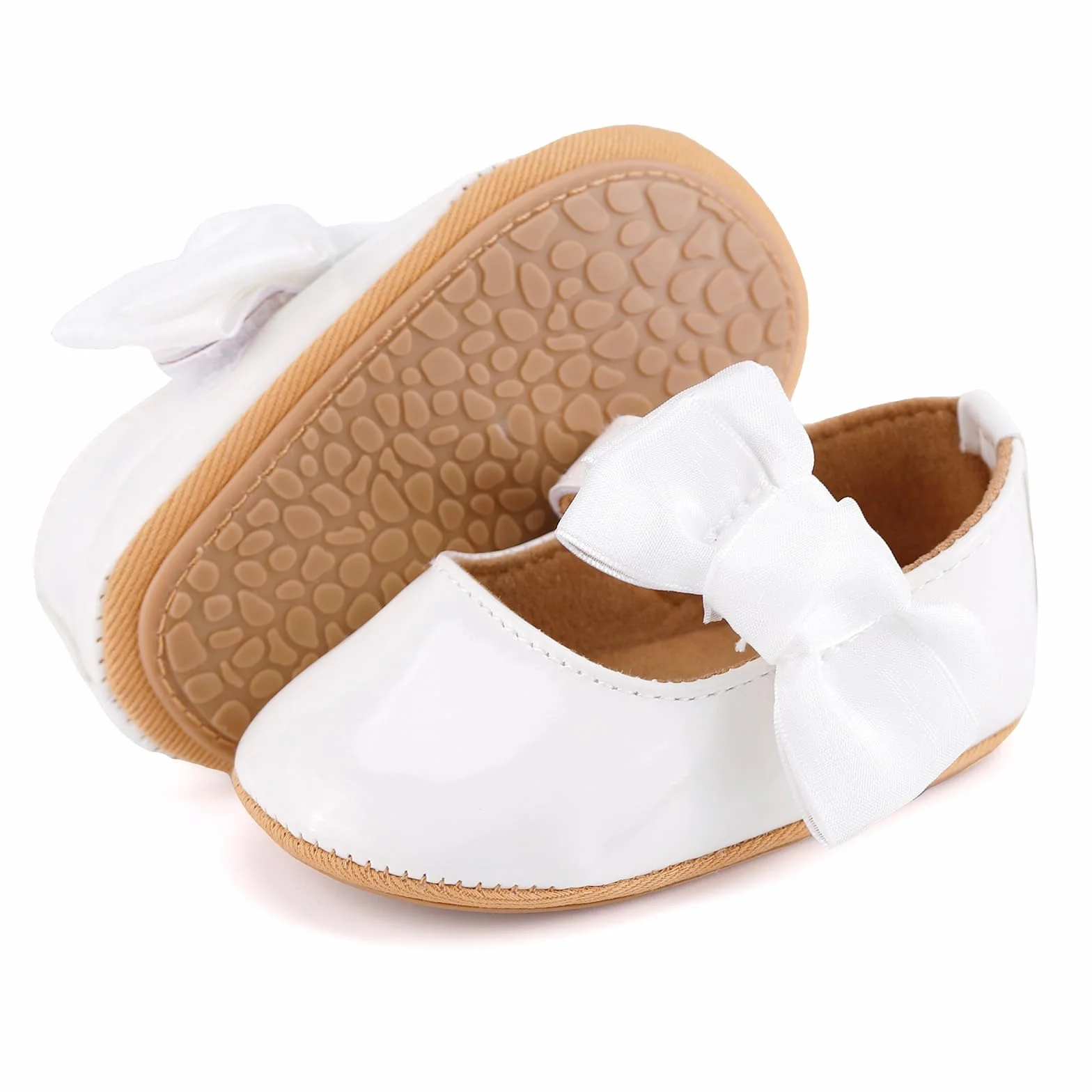 LACOFIA Ballerine Bébé Chaussure Premier Pas Fille Mary Jane Antidérapant