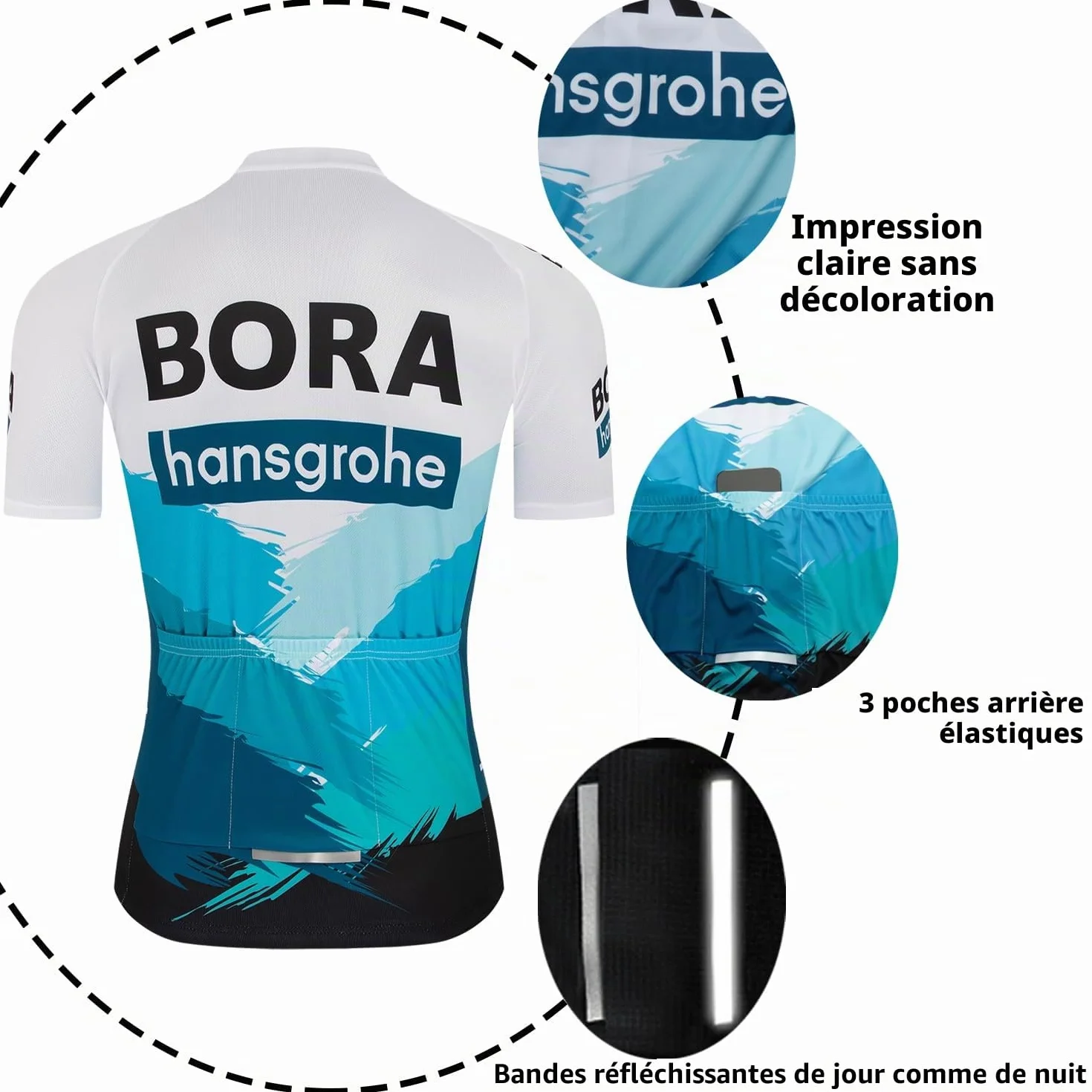 Combinaison de Cyclisme Homme Maillot Respirant Short Coussinets Selle