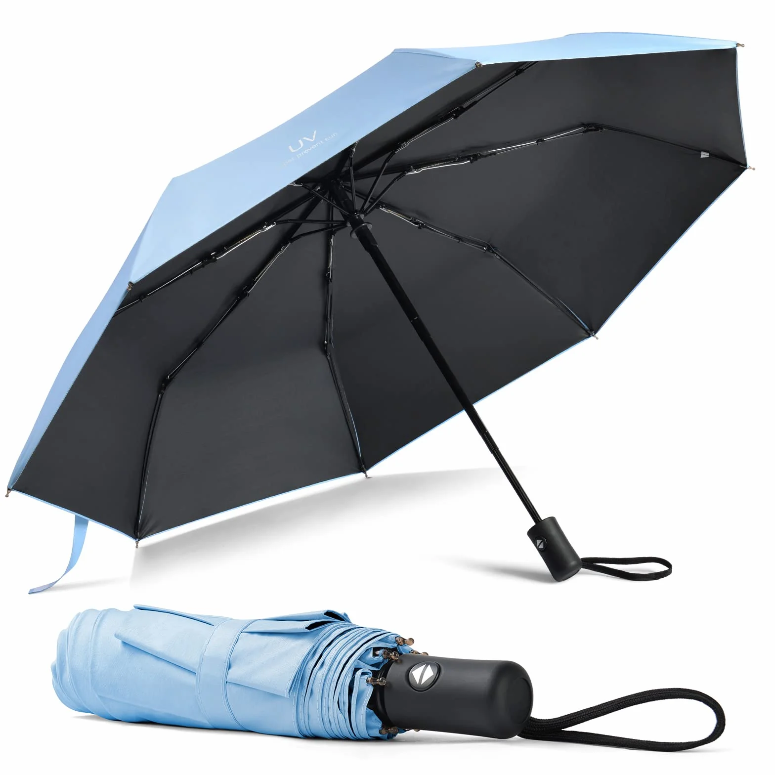 Vicloon Parapluie Pliable Anti UV Anti Retournement Résistant au Vent Compact