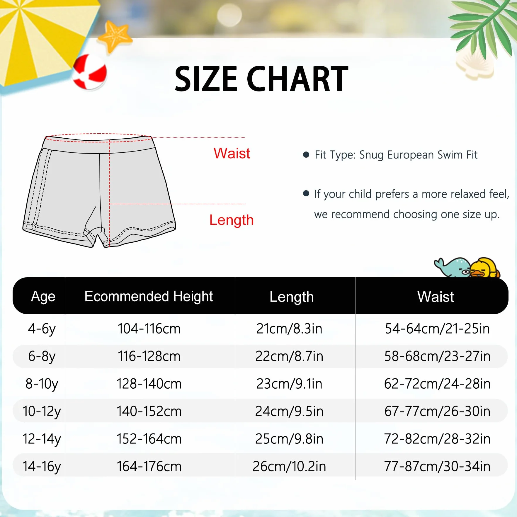 Shorts de Bain Sport pour Garçons en Tissu Léger avec Taille Élastique et Cordon de Serrage