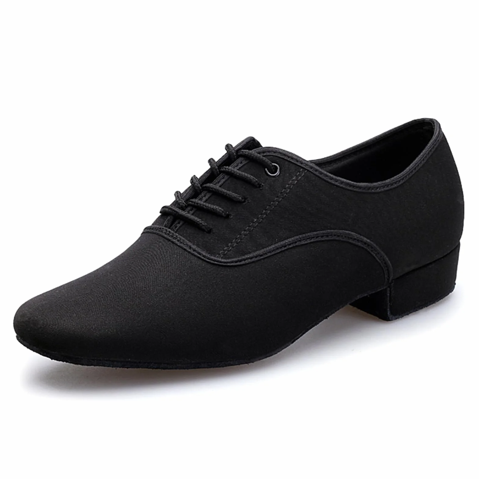 Chaussures De Danse Hommes Talon Bas Cuir Semelle Souple Tango Valse Salon Intérieur