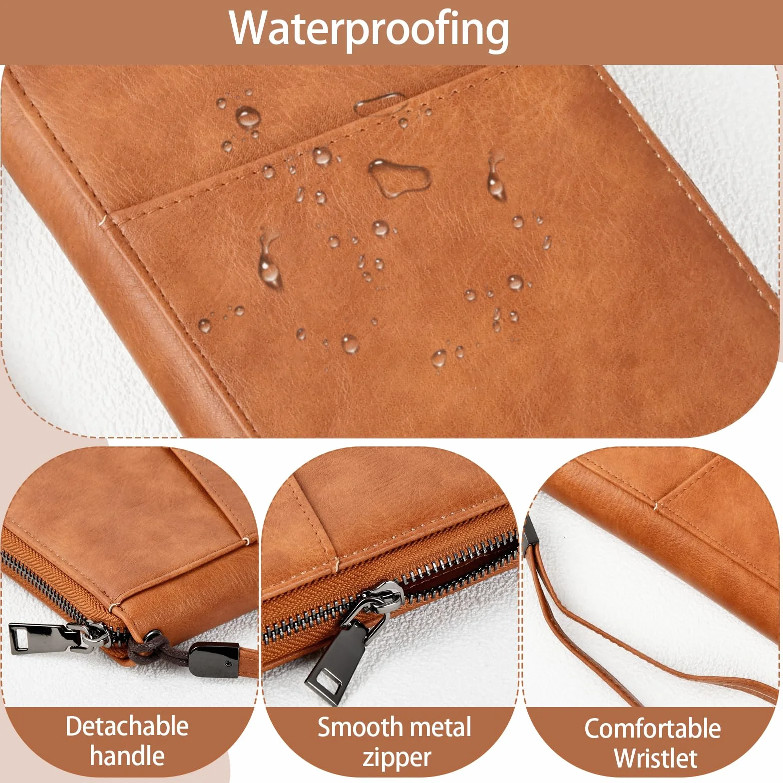 Portefeuille Passeport Cuir PU avec Blocage RFID Noir